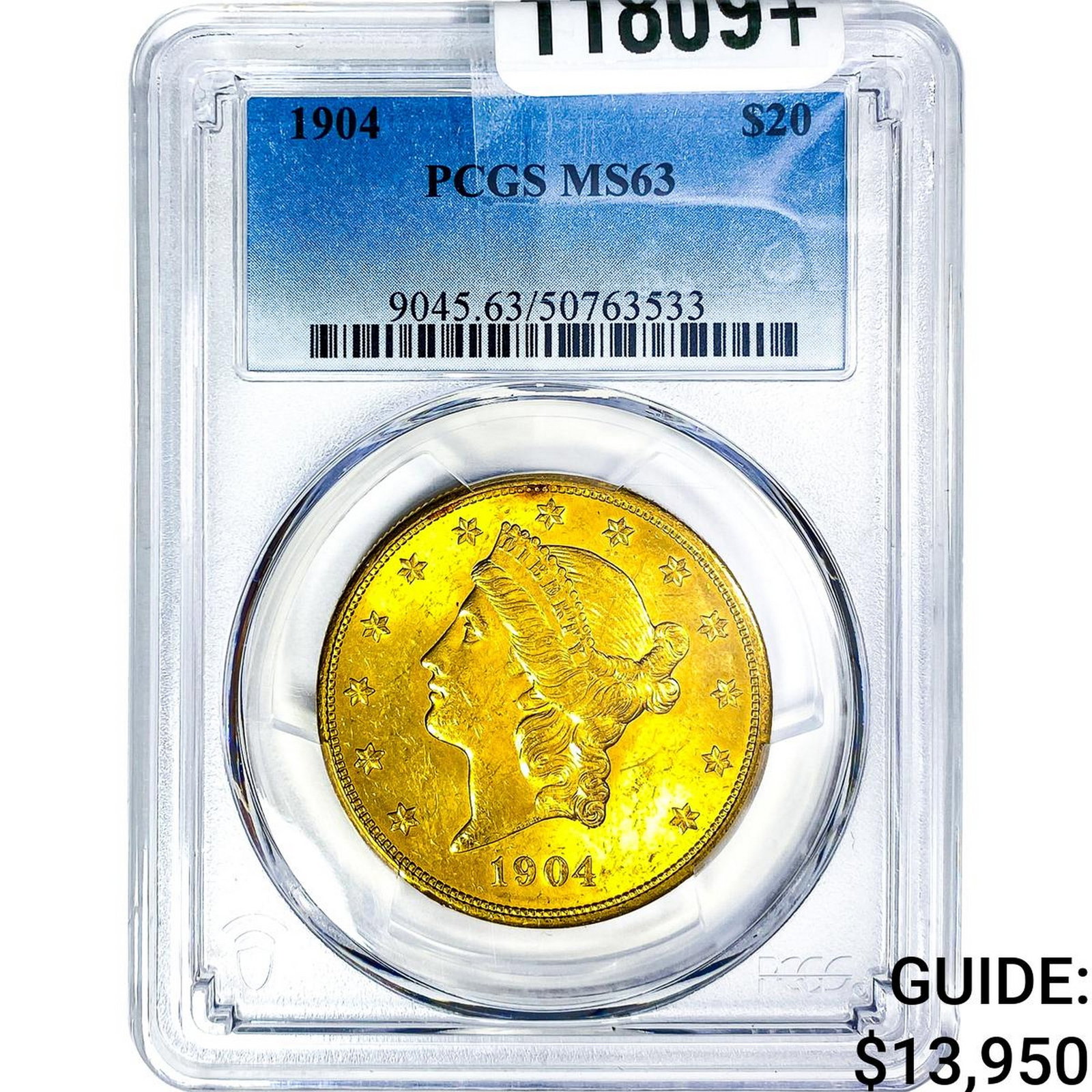 1904 $20 Gold Double Eagle PCGS MS63: 1904 $20 Gold Double Eagle PCGS MS63
