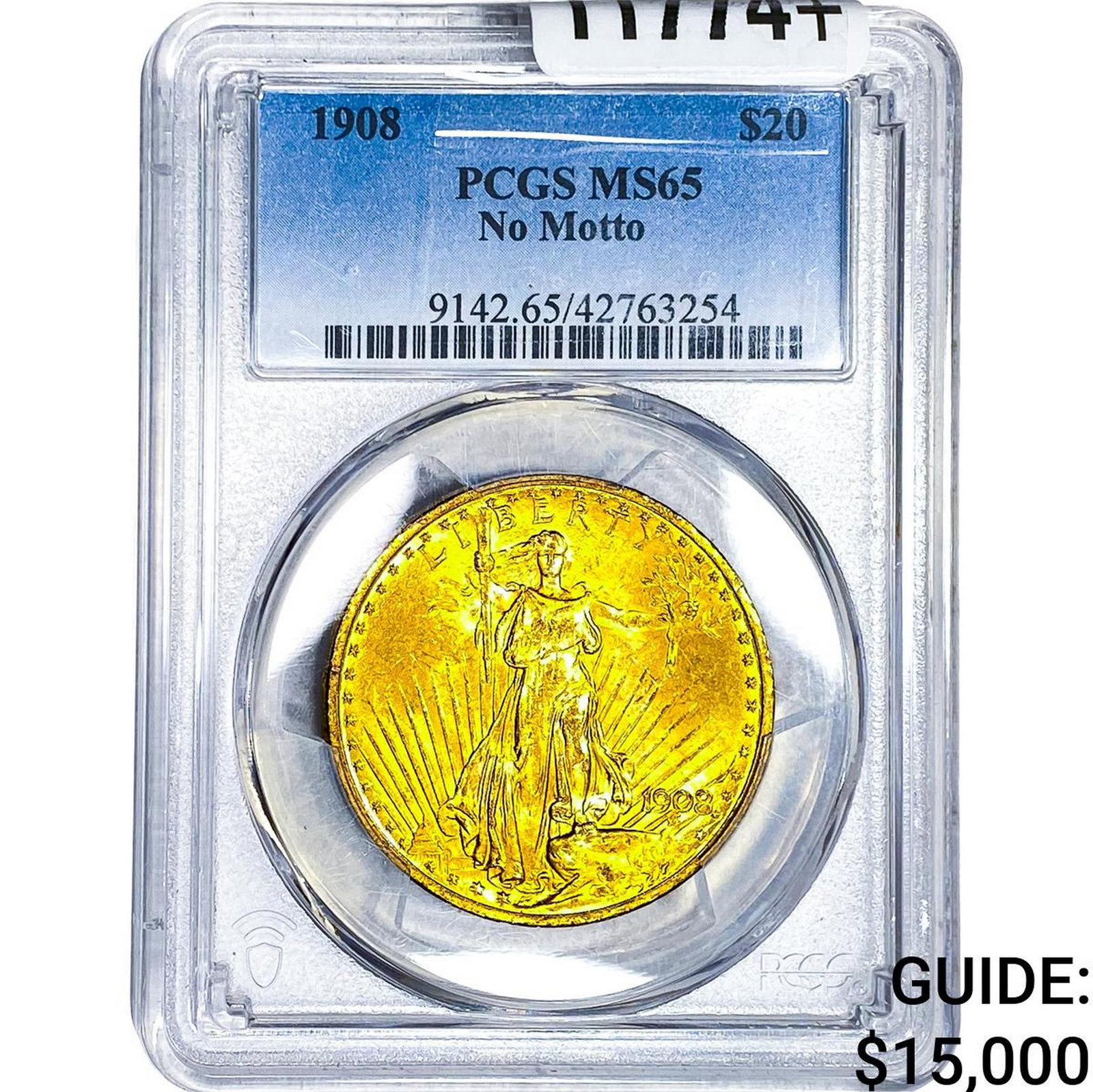 1908 $20 Gold Double Eagle PCGS MS65 No Motto (1 of 4)