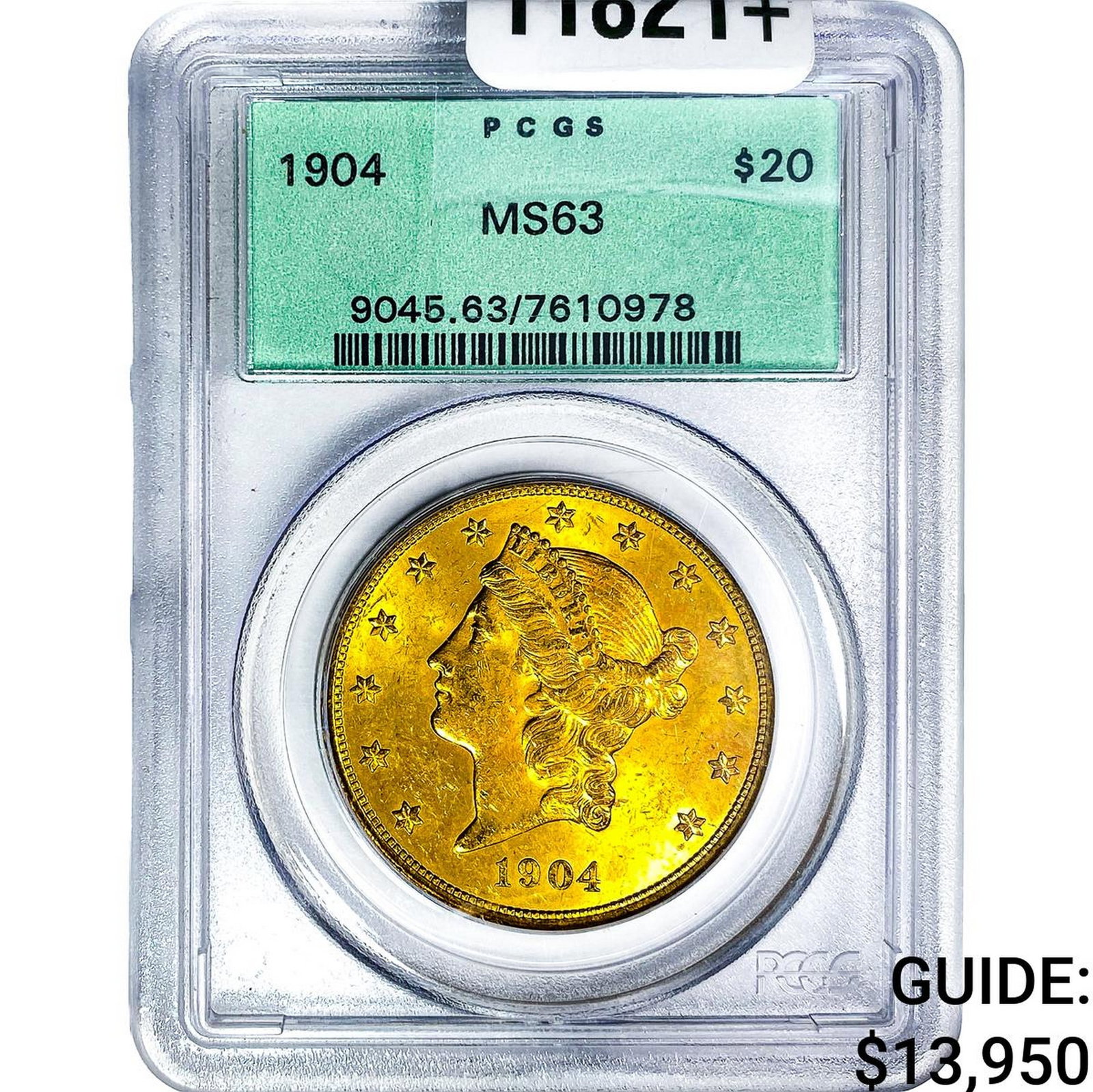 1904 $20 Gold Double Eagle PCGS MS63: 1904 $20 Gold Double Eagle PCGS MS63