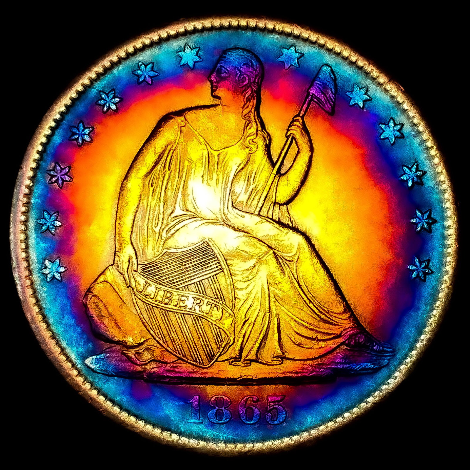 1865-S Seated Liberty Half Dollar (1 of 2)