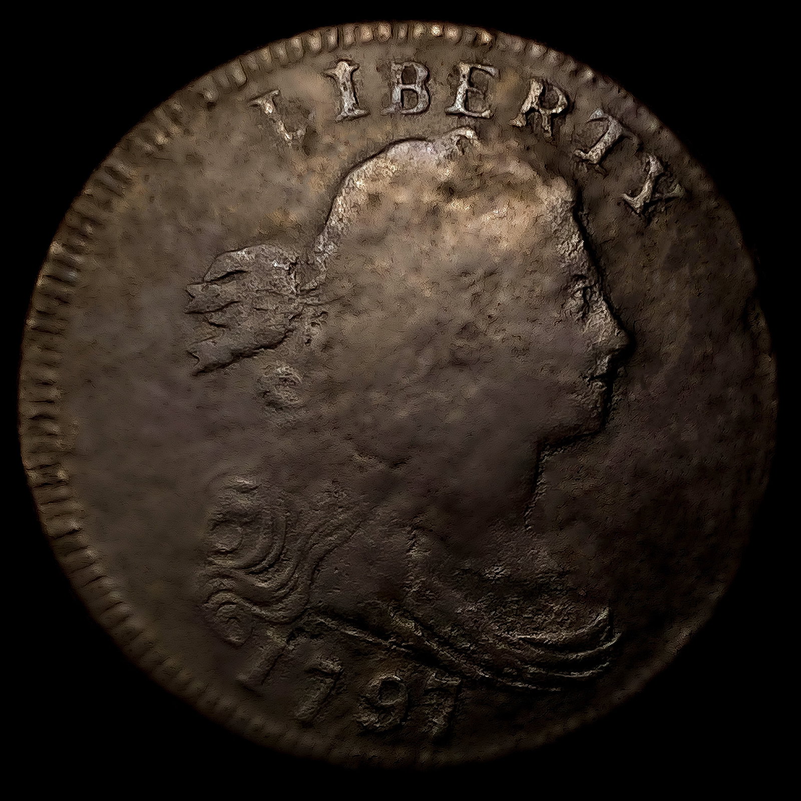 1797 S-102b Draped Bust Large Cent (1 of 2)