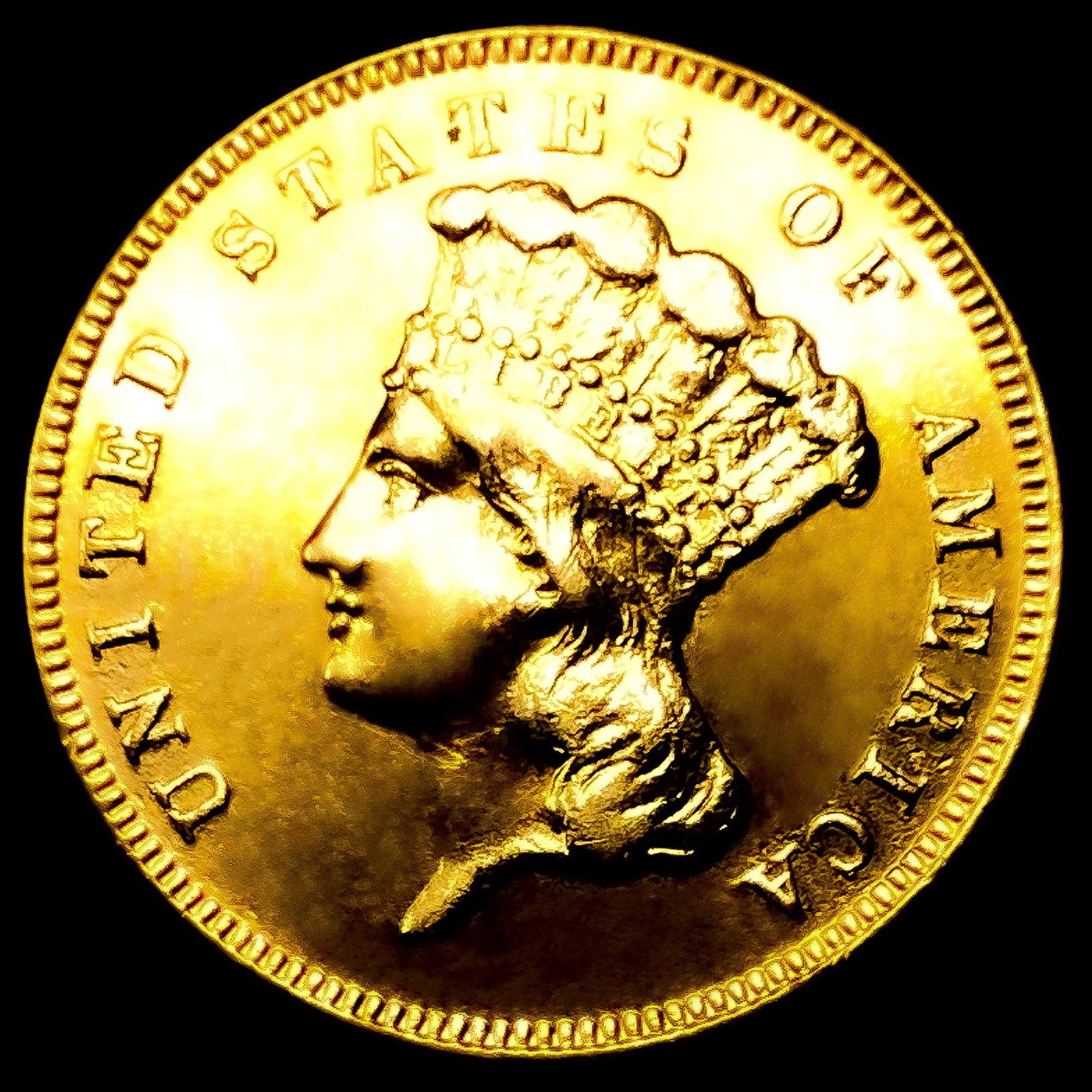 1889 $3 Gold Piece (1 of 2)