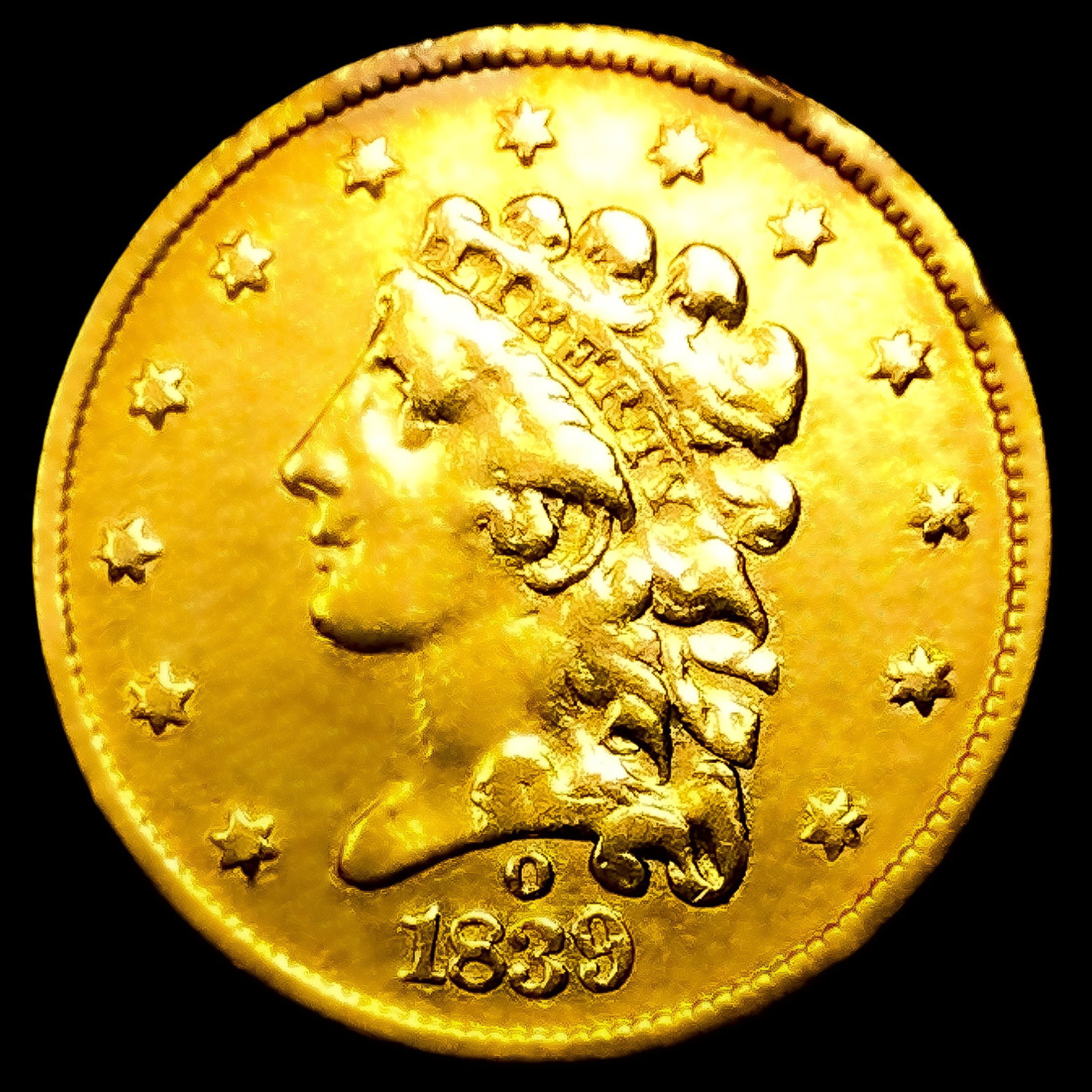 1839-O $2.50 Gold Quarter Eagle (1 of 2)