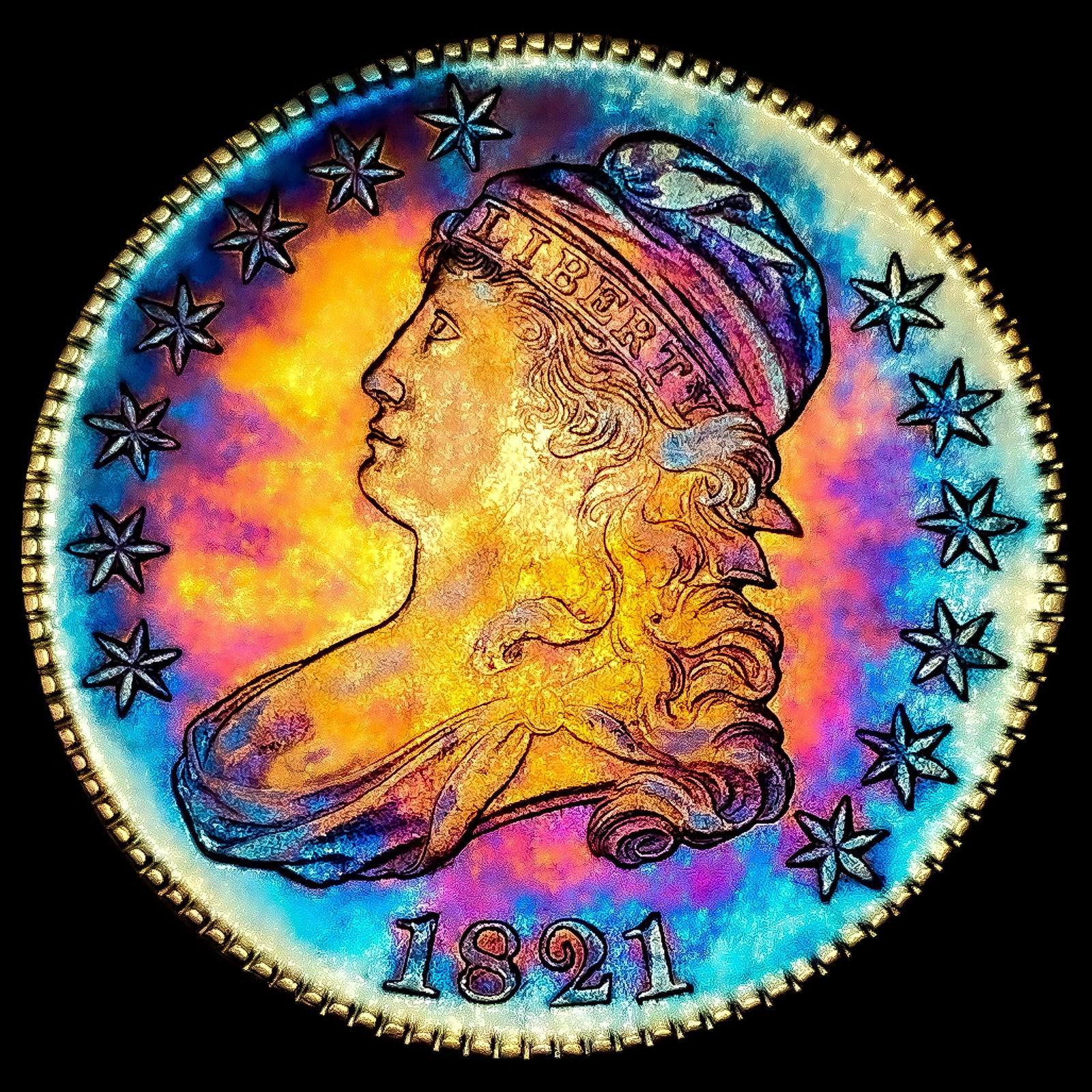 1821 Capped Bust Half Dollar (1 of 2)