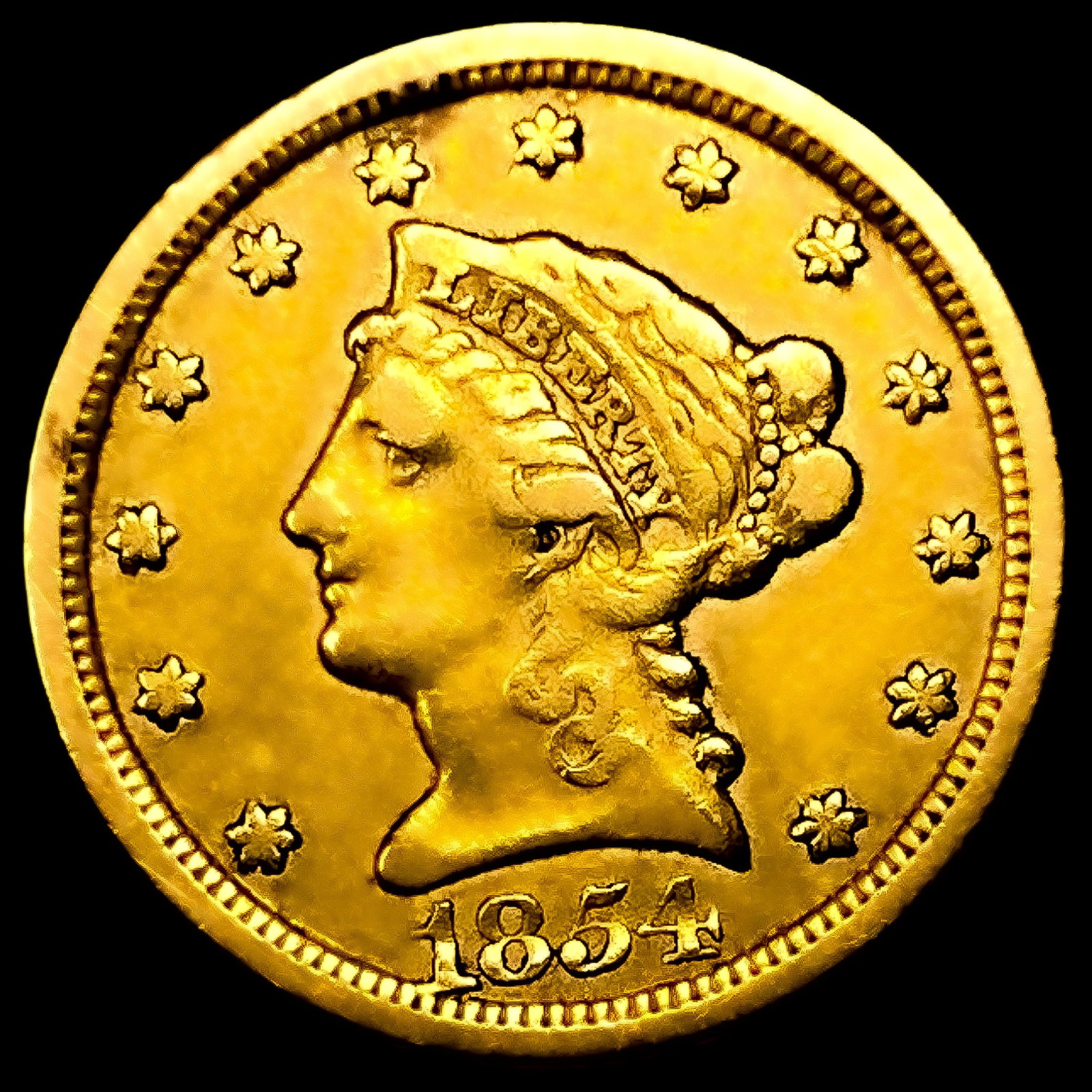1854-O $2.50 Gold Quarter Eagle: 1854-O $2.50 Gold Quarter Eagle