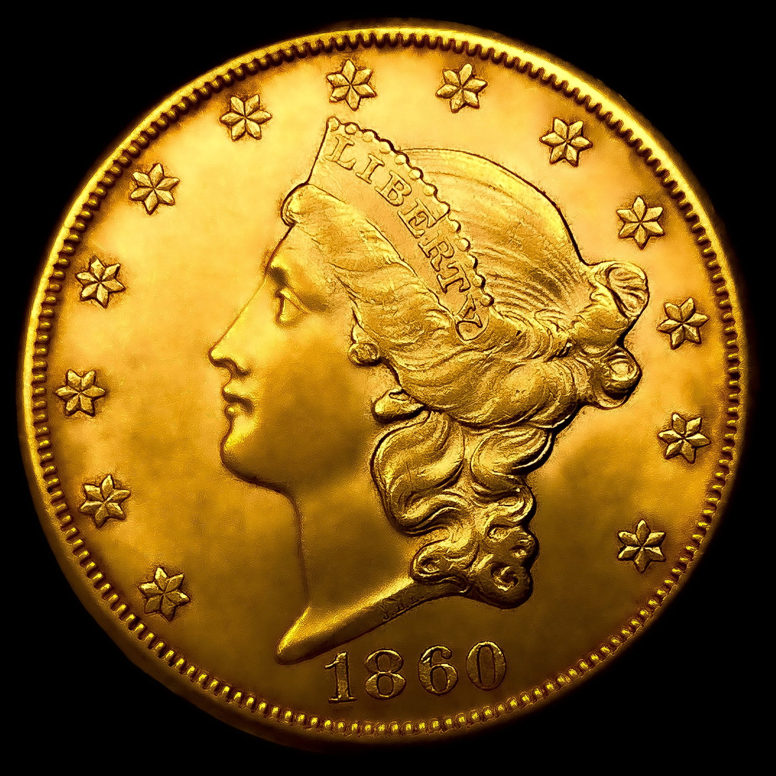 1860-S $20 Gold Double Eagle (1 of 2)