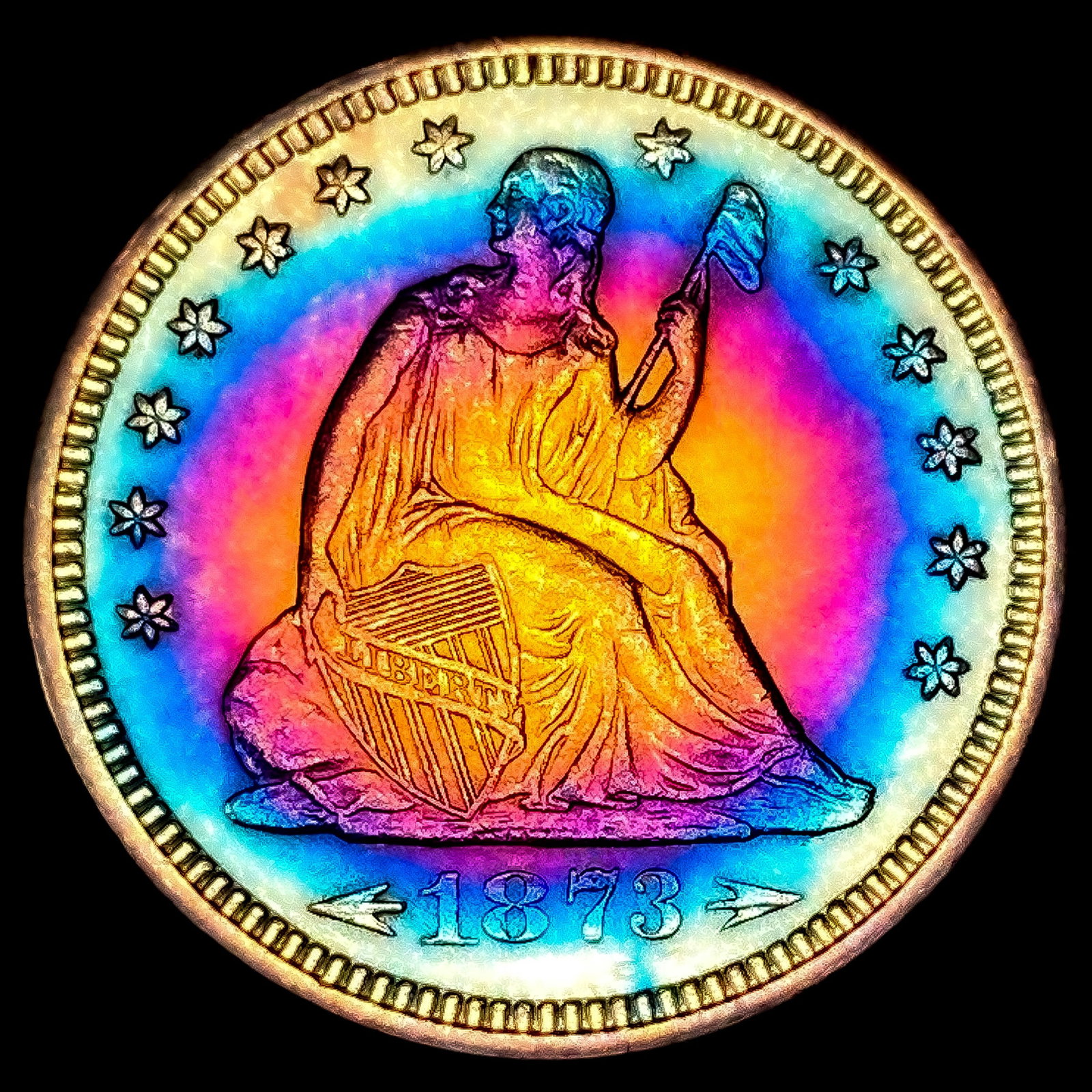 1873 Arrows Seated Liberty Quarter (1 of 2)