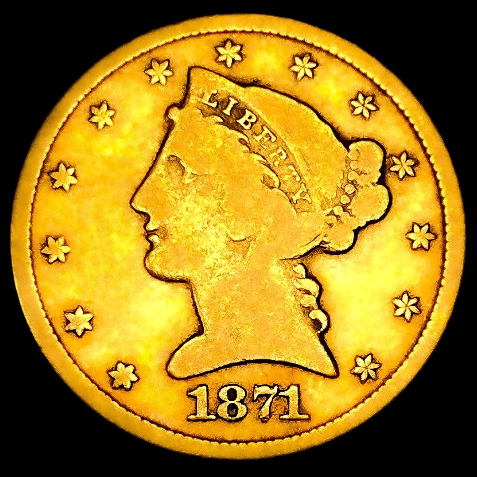 1871-CC $5 Gold Half Eagle: 1871-CC $5 Gold Half Eagle