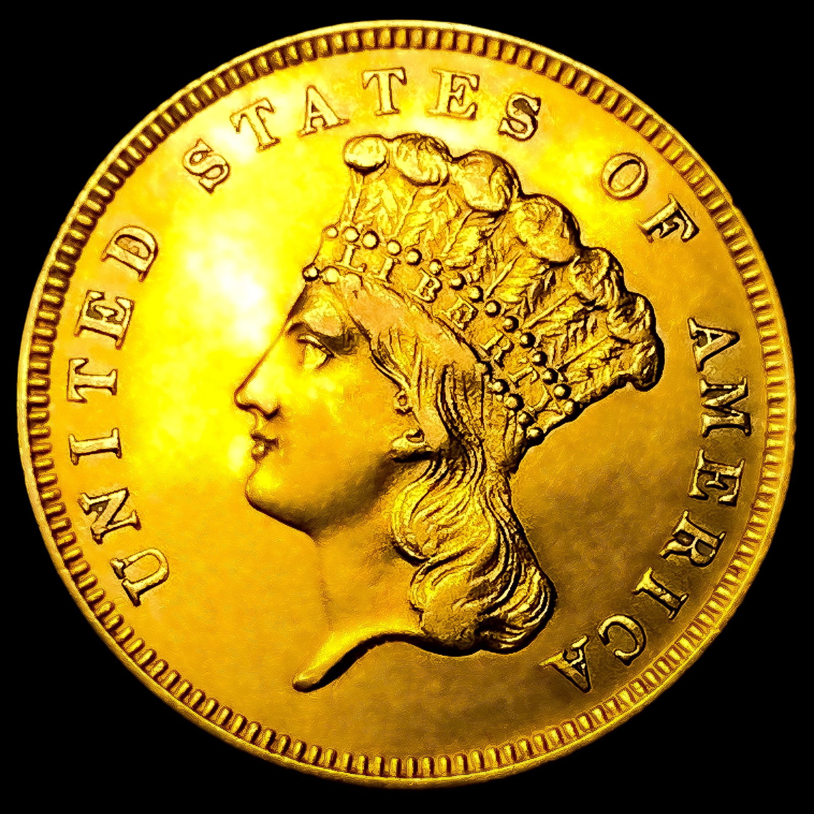 1860 $3 Gold Piece (1 of 2)