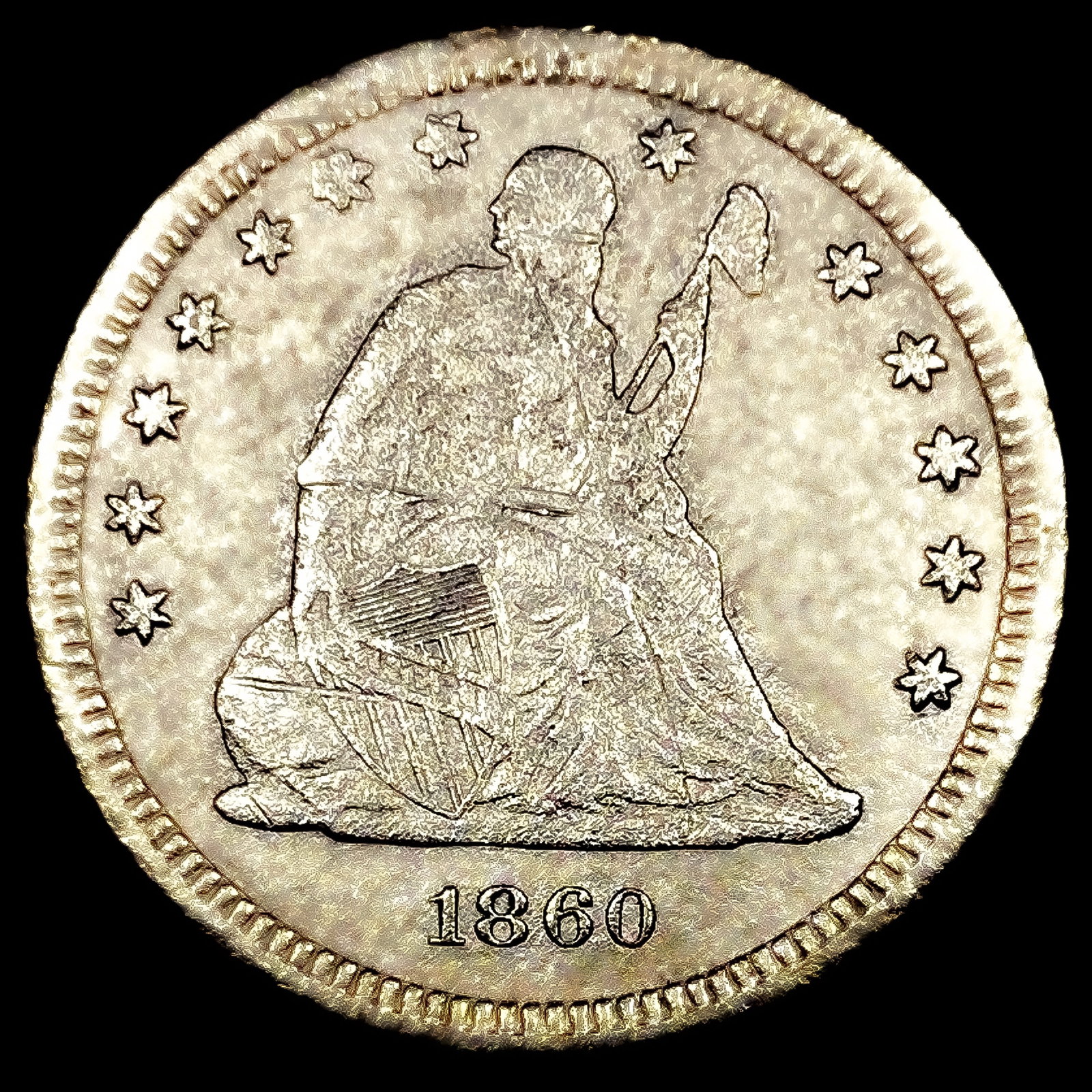 1860-S Seated Liberty Quarter: 1860-S Seated Liberty Quarter