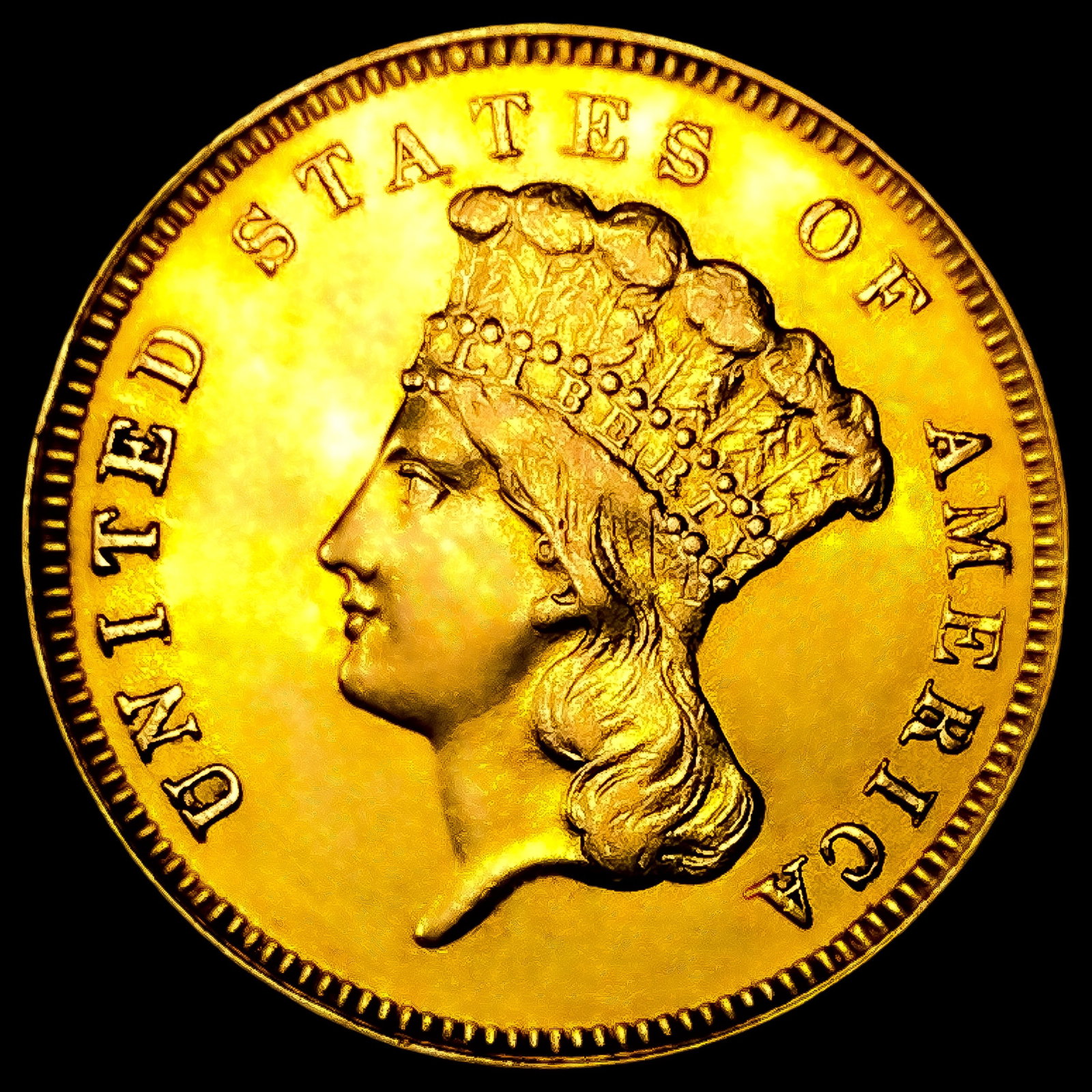 1889 $3 Gold Piece (1 of 2)