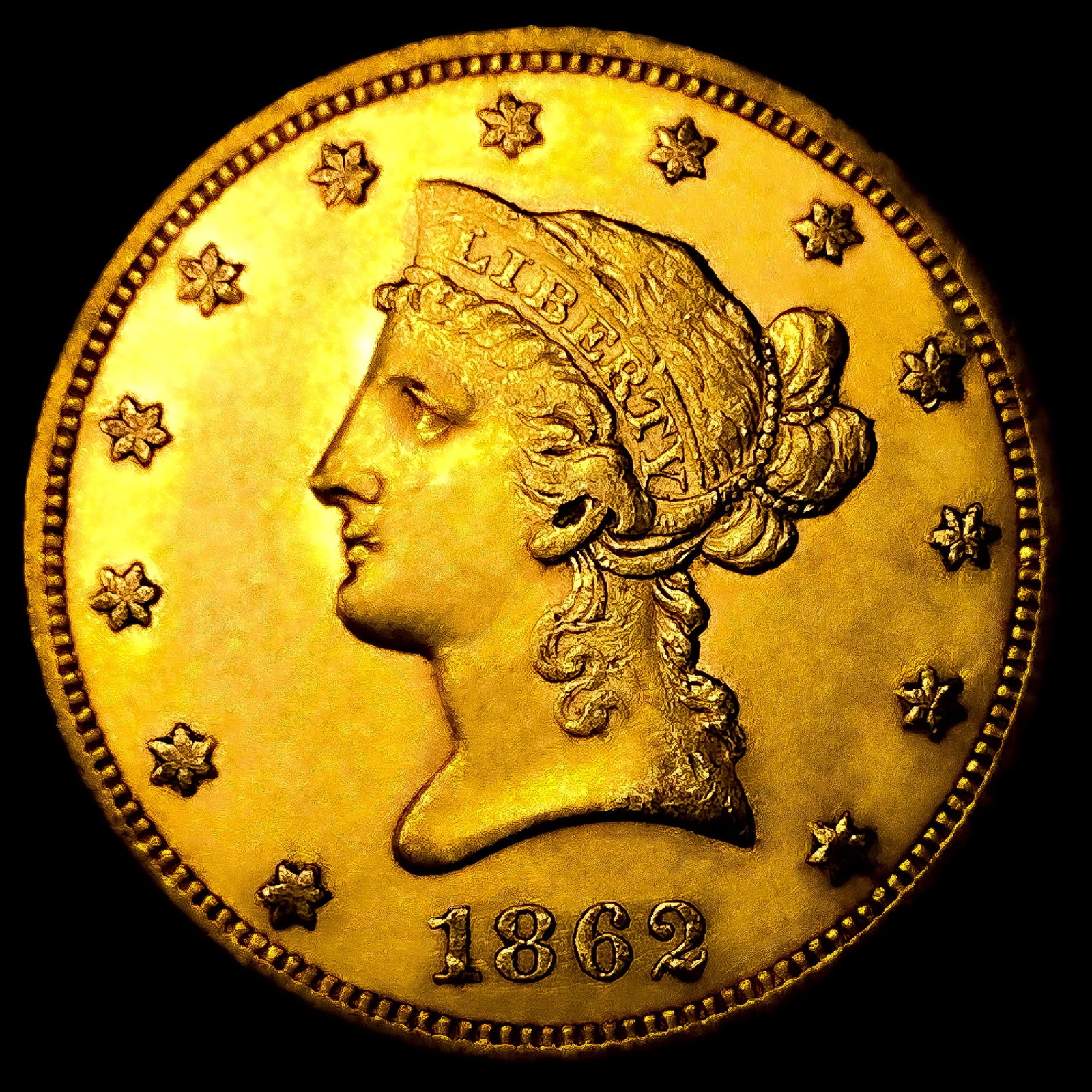 1862 $10 Gold Eagle (1 of 2)