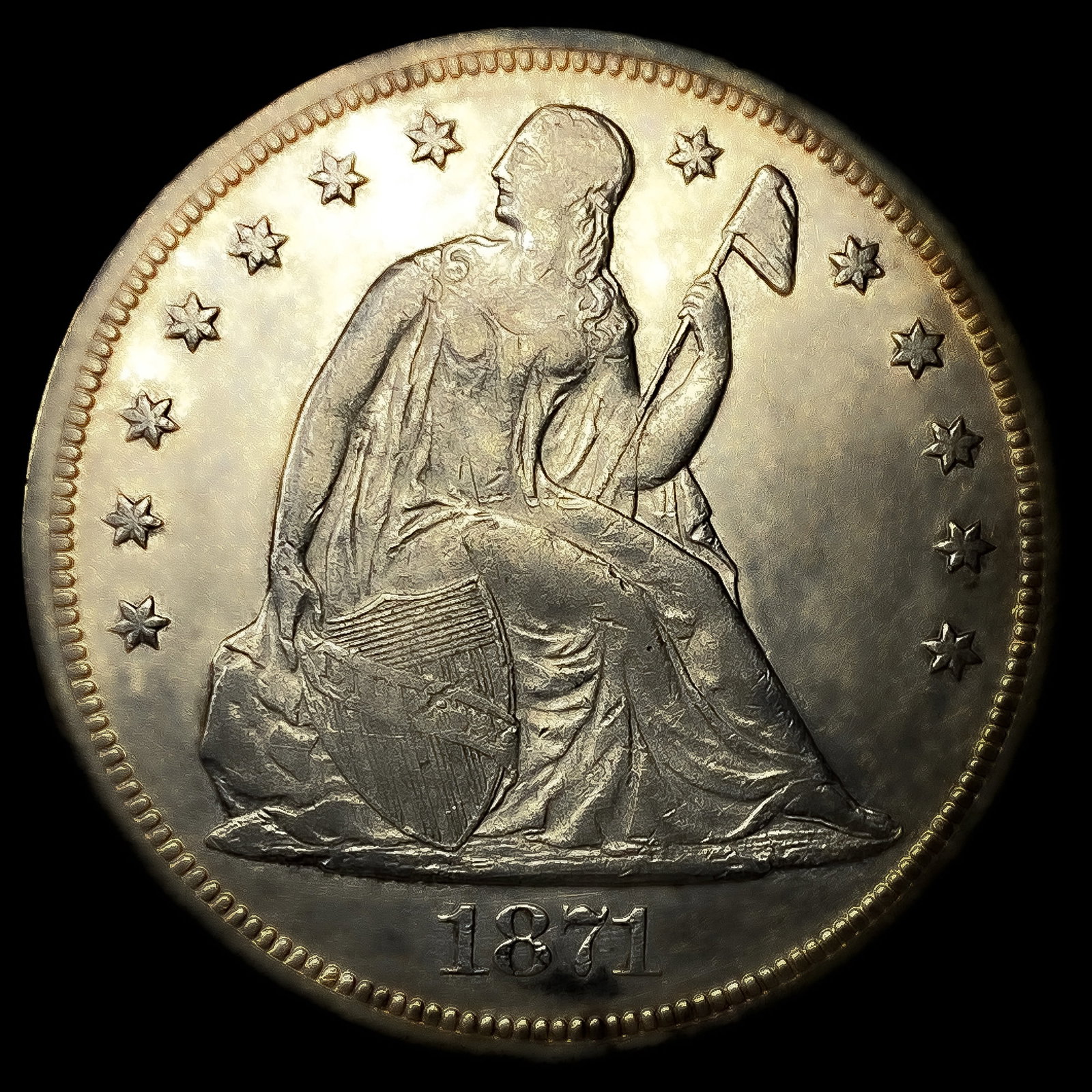 1871 Seated Liberty Dollar (1 of 2)