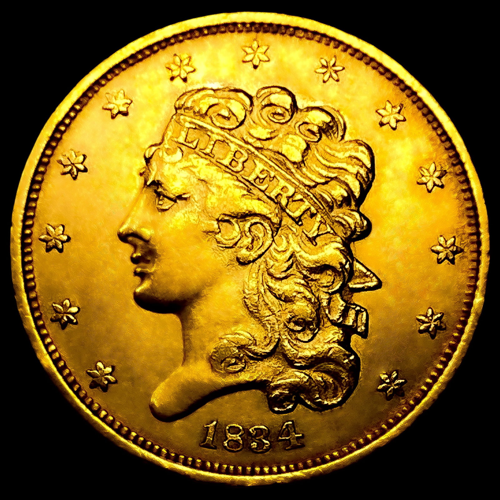 1834 $5 Gold Half Eagle: 1834 $5 Gold Half Eagle