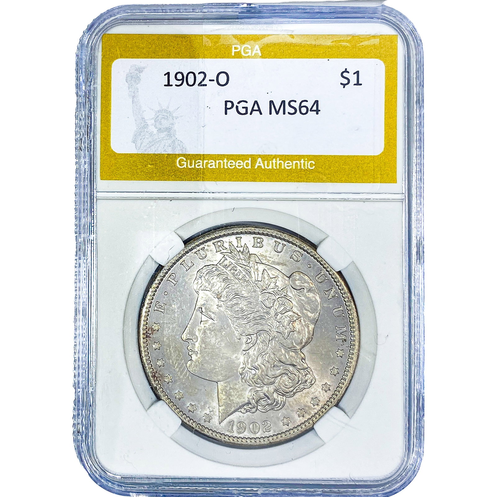 1902-O Morgan Silver Dollar PGA MS64: 1902-O Morgan Silver Dollar PGA MS64