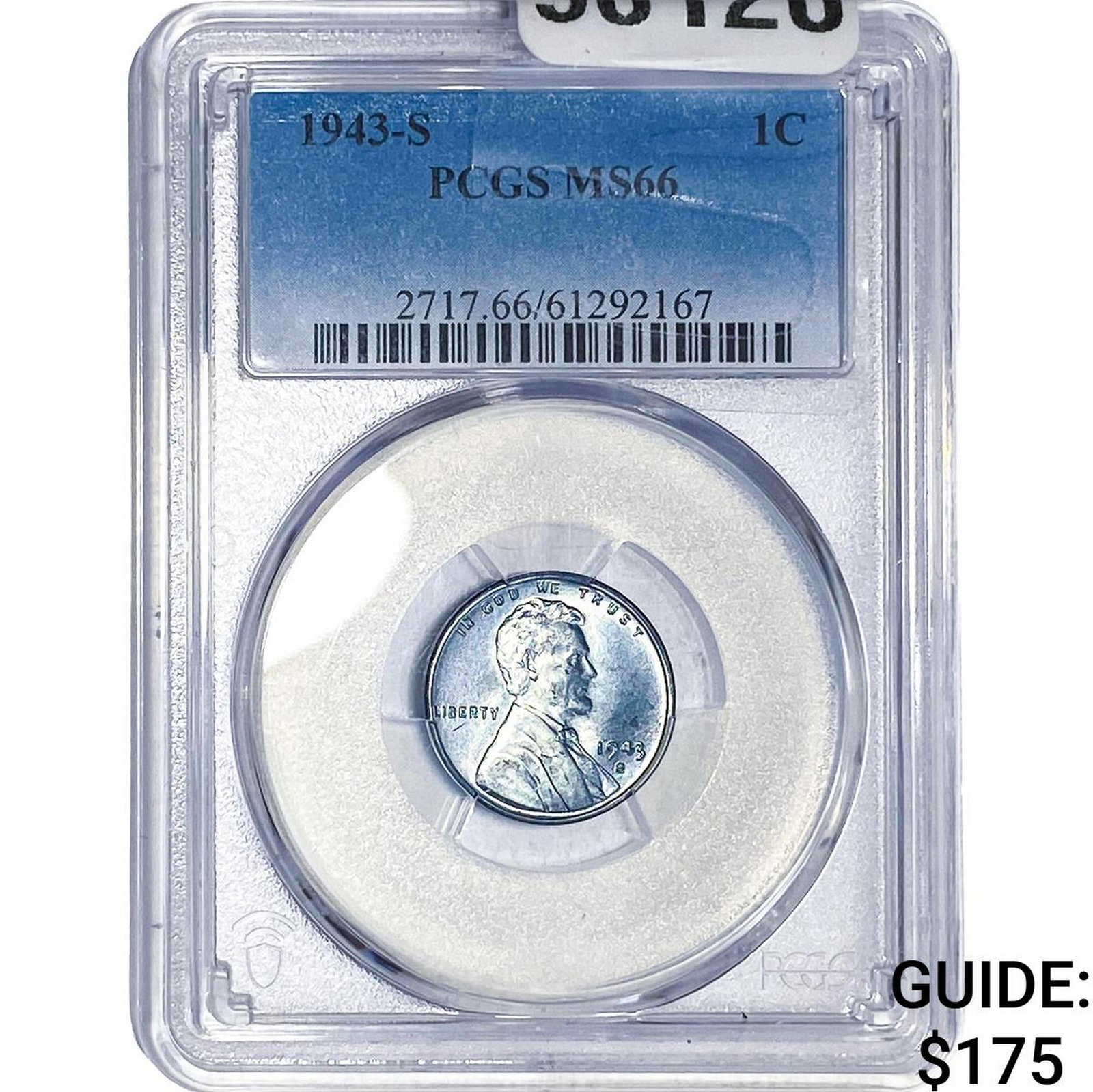 1943-S Wheat Cent PCGS MS66: 1943-S Wheat Cent PCGS MS66
