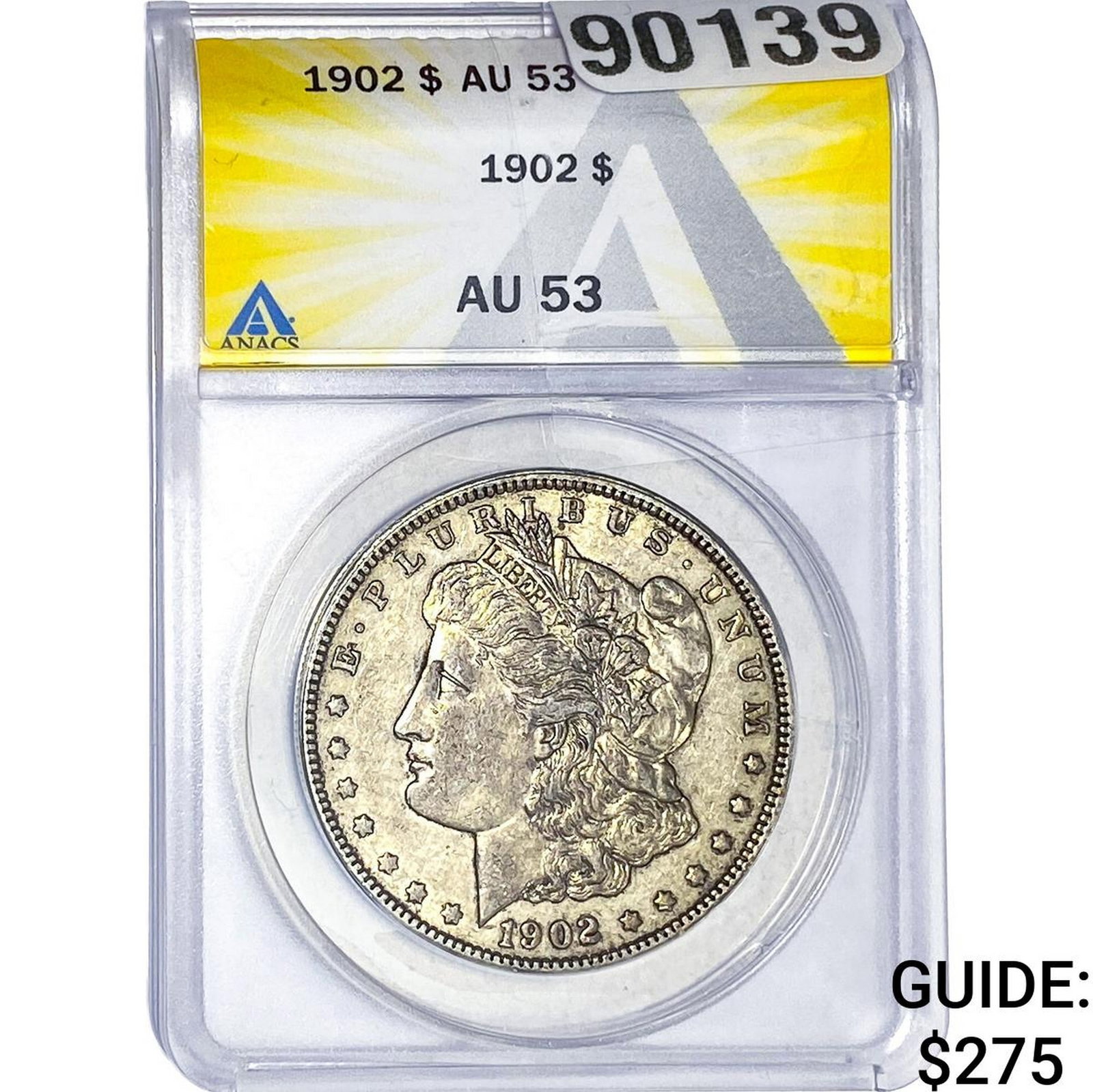 1902 Morgan Silver Dollar ANACS AU53: 1902 Morgan Silver Dollar ANACS AU53