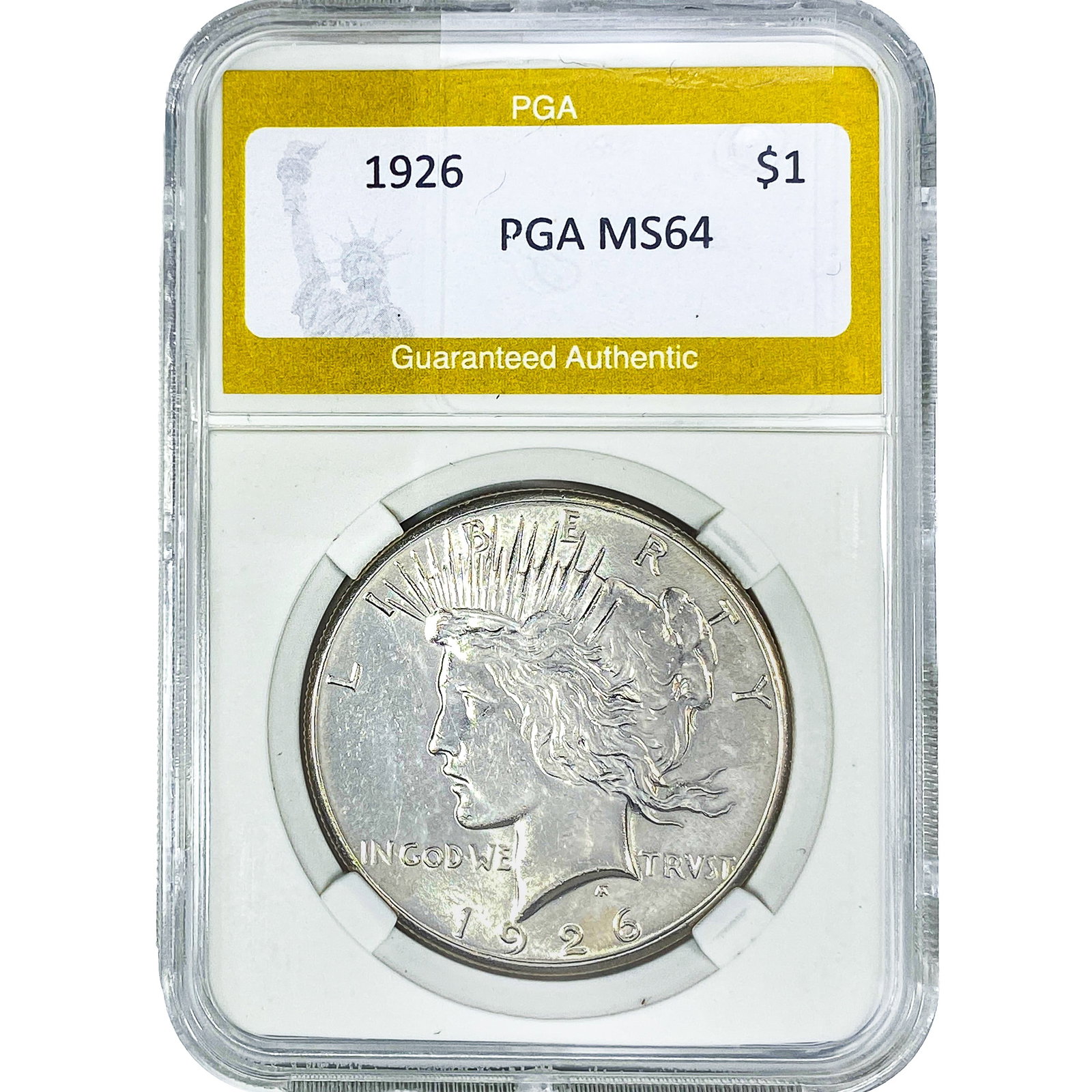 1926 Silver Peace Dollar PGA MS64: 1926 Silver Peace Dollar PGA MS64