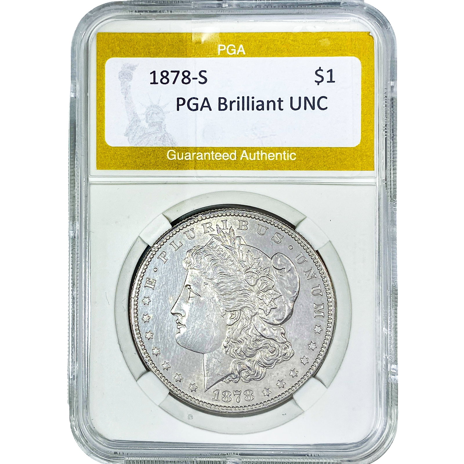 1878-S Morgan Silver Dollar PGA BU: 1878-S Morgan Silver Dollar PGA BU