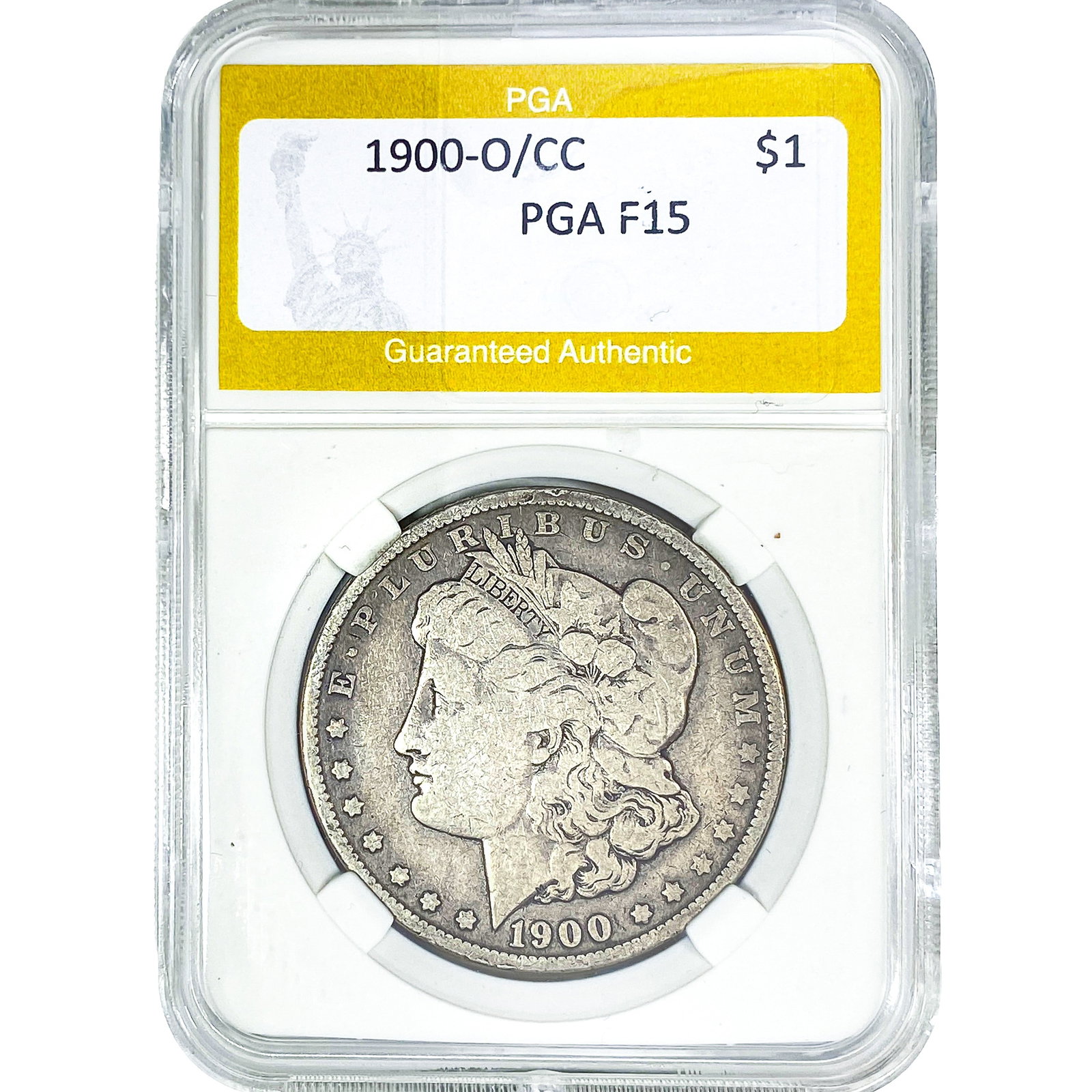 1900-O/CC Morgan Silver Dollar PGA F15: 1900-O/CC Morgan Silver Dollar PGA F15