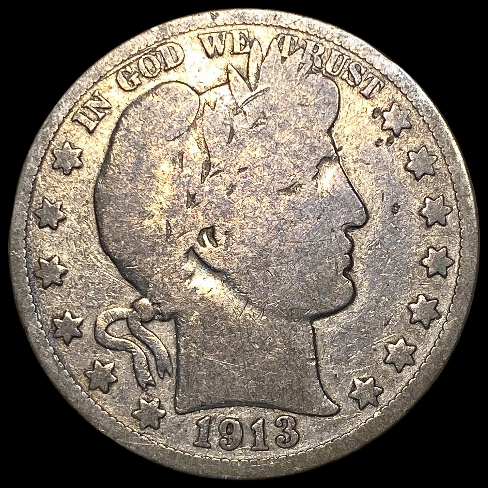 1913 Silver Barber Half Dollar NICELY CIRCULATED (1 of 2)