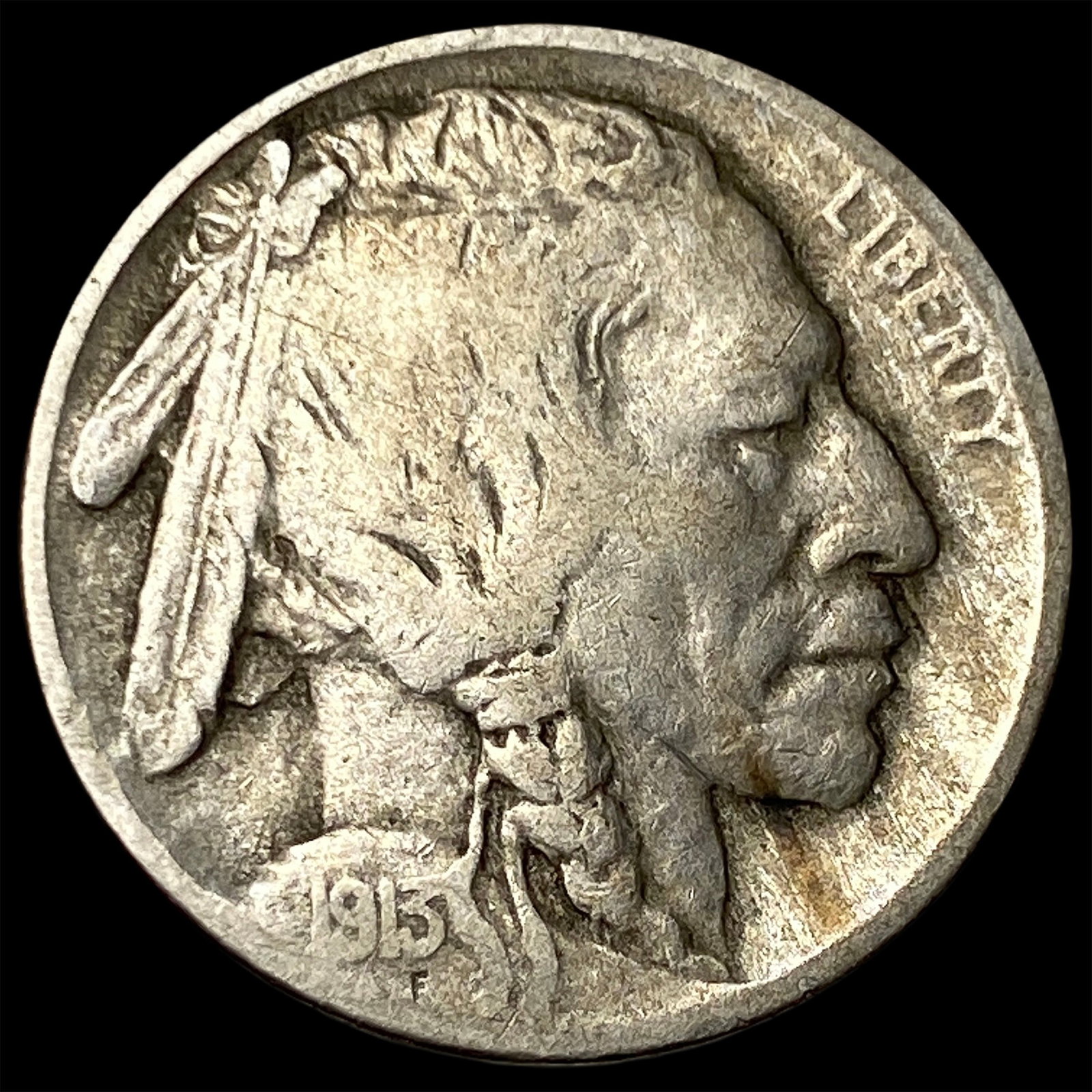 1913-D Buffalo Nickel Type 2 LIGHTLY CIRCULATED: 1913-D Buffalo Nickel Type 2 LIGHTLY CIRCULATED