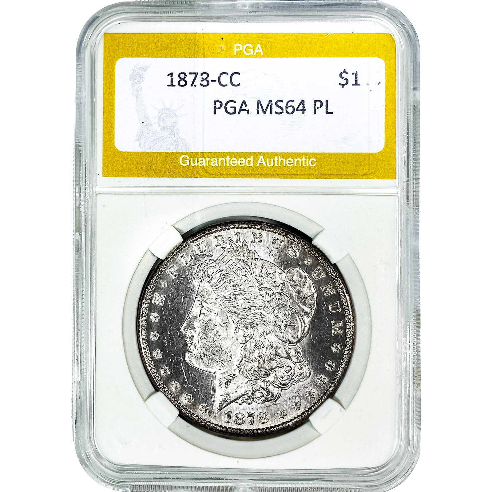 1878-CC Morgan Silver Dollar PGA MS64 PL: 1878-CC Morgan Silver Dollar PGA MS64 PL