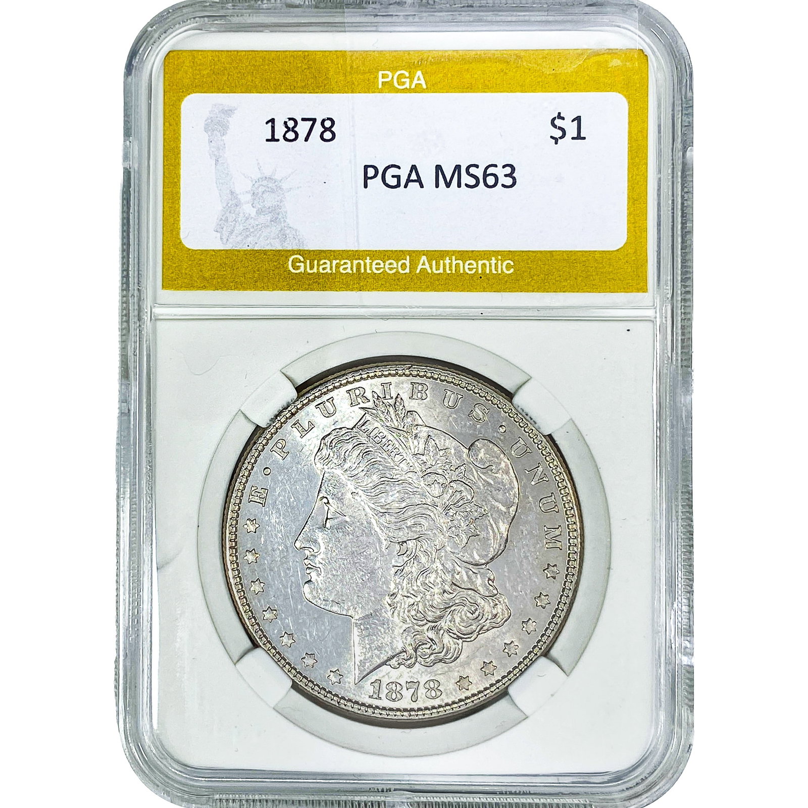 1878 Morgan Silver Dollar PGA MS63: 1878 Morgan Silver Dollar PGA MS63