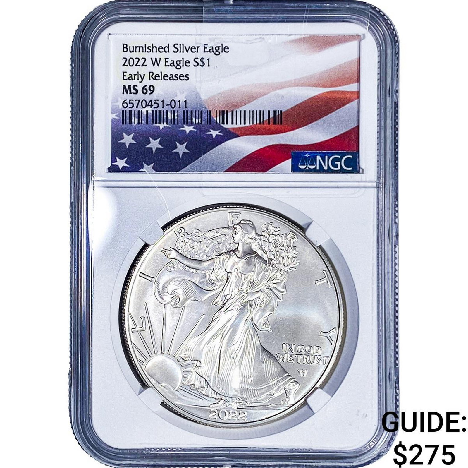 2022-W Silver Eagle NGC MS69: 2022-W Silver Eagle NGC MS69
