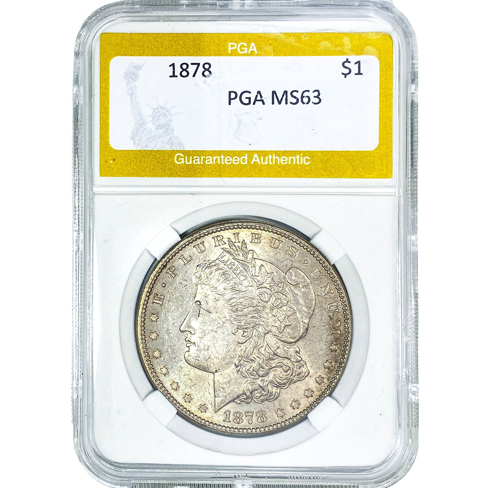 1878 Morgan Silver Dollar PGA MS63: 1878 Morgan Silver Dollar PGA MS63