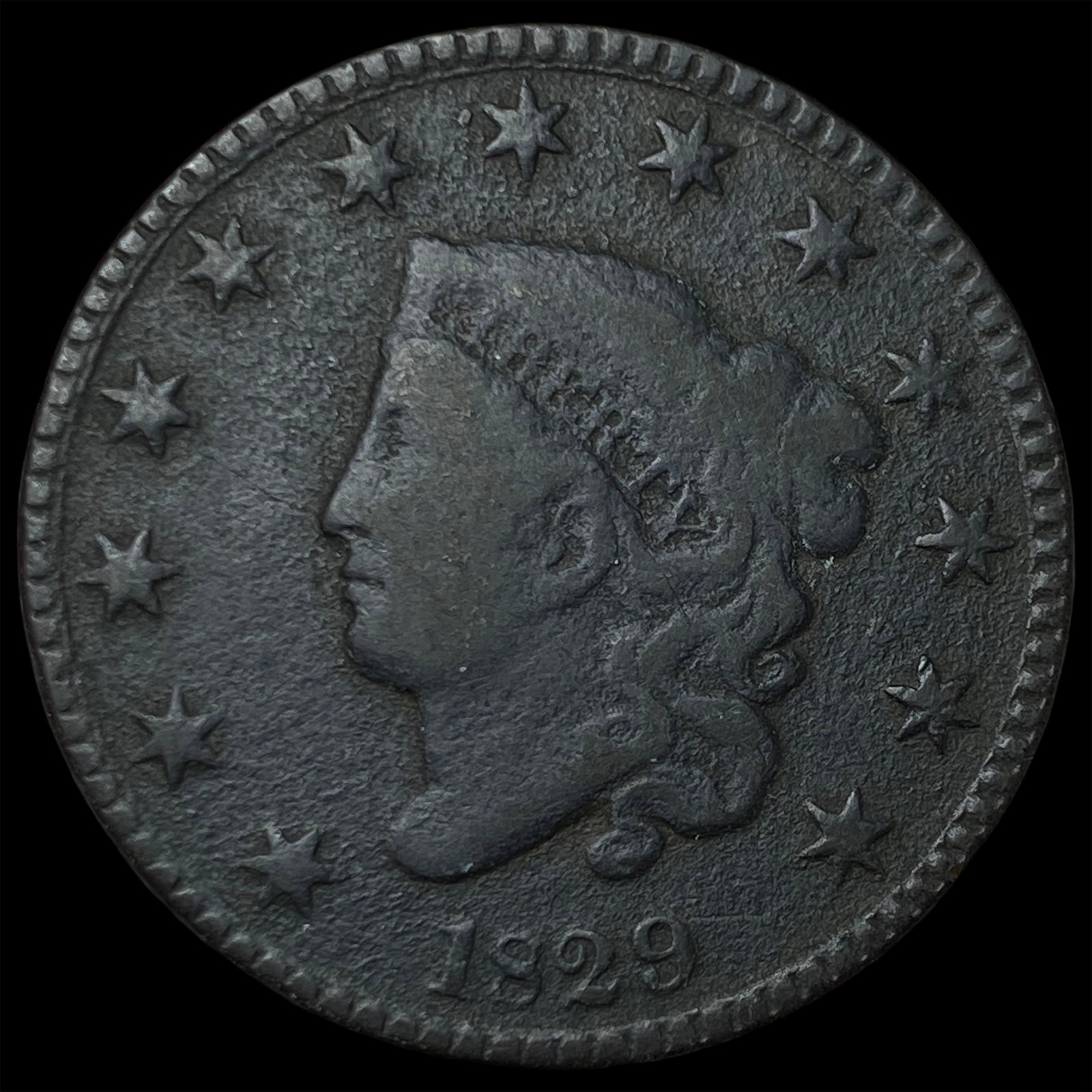 1829 Coronet Head Large Cent NICELY CIRCULATED: 1829 Coronet Head Large Cent NICELY CIRCULATED