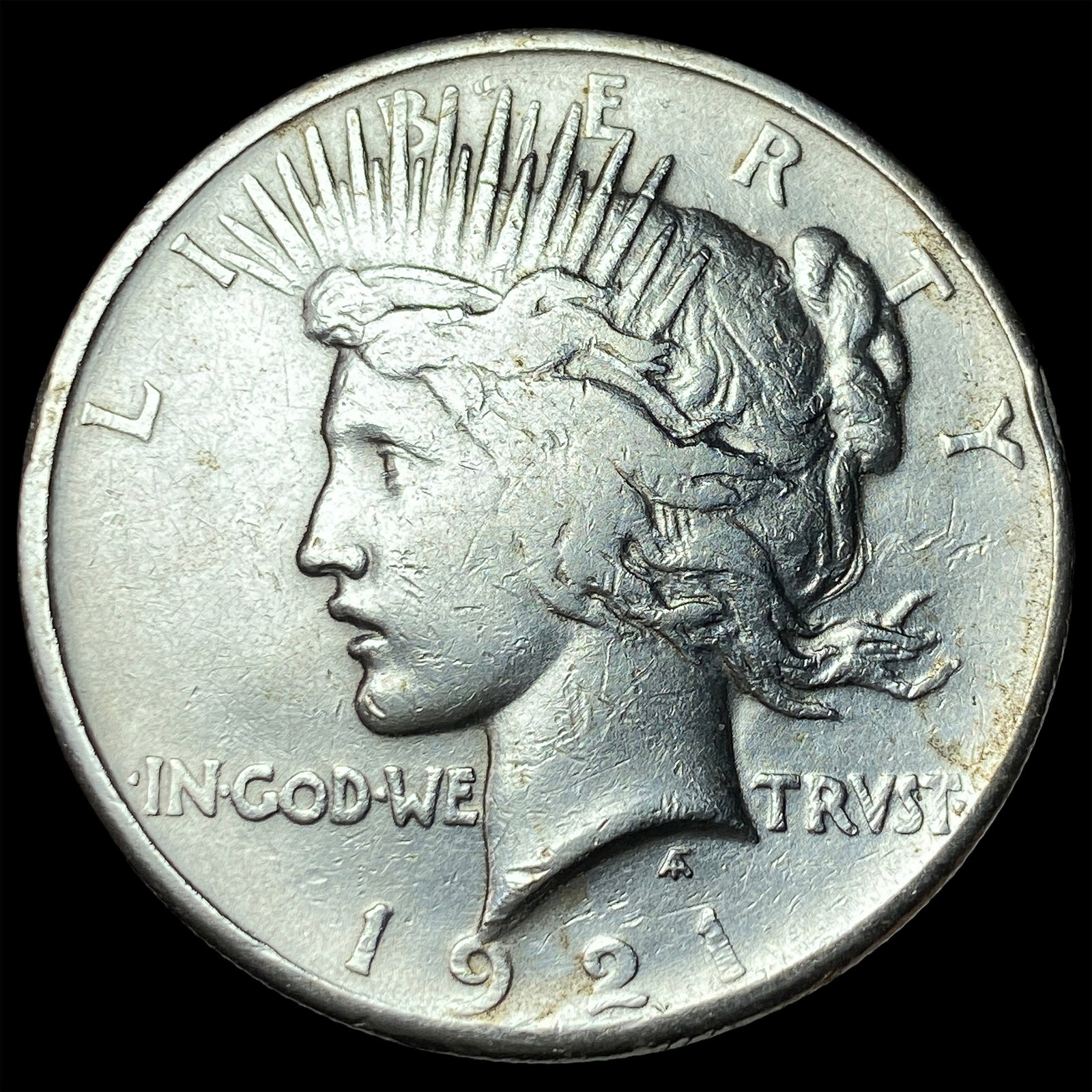1921 Silver Peace Dollar ABOUT UNCIRCULATED: 1921 Silver Peace Dollar ABOUT UNCIRCULATED