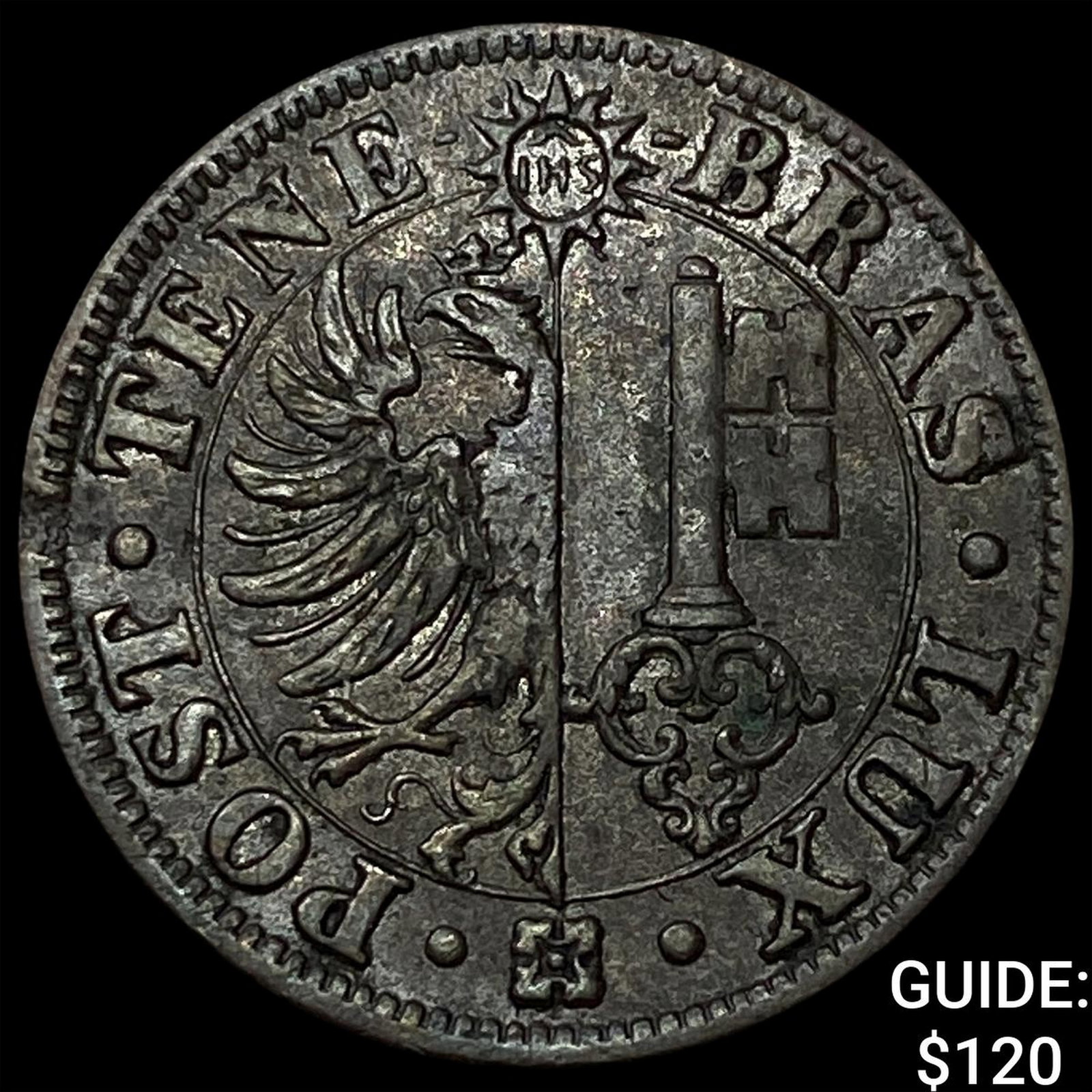 1839 Switzerland Geneva Billon 4 Centimes: 1839 Switzerland Geneva Billon 4 Centimes