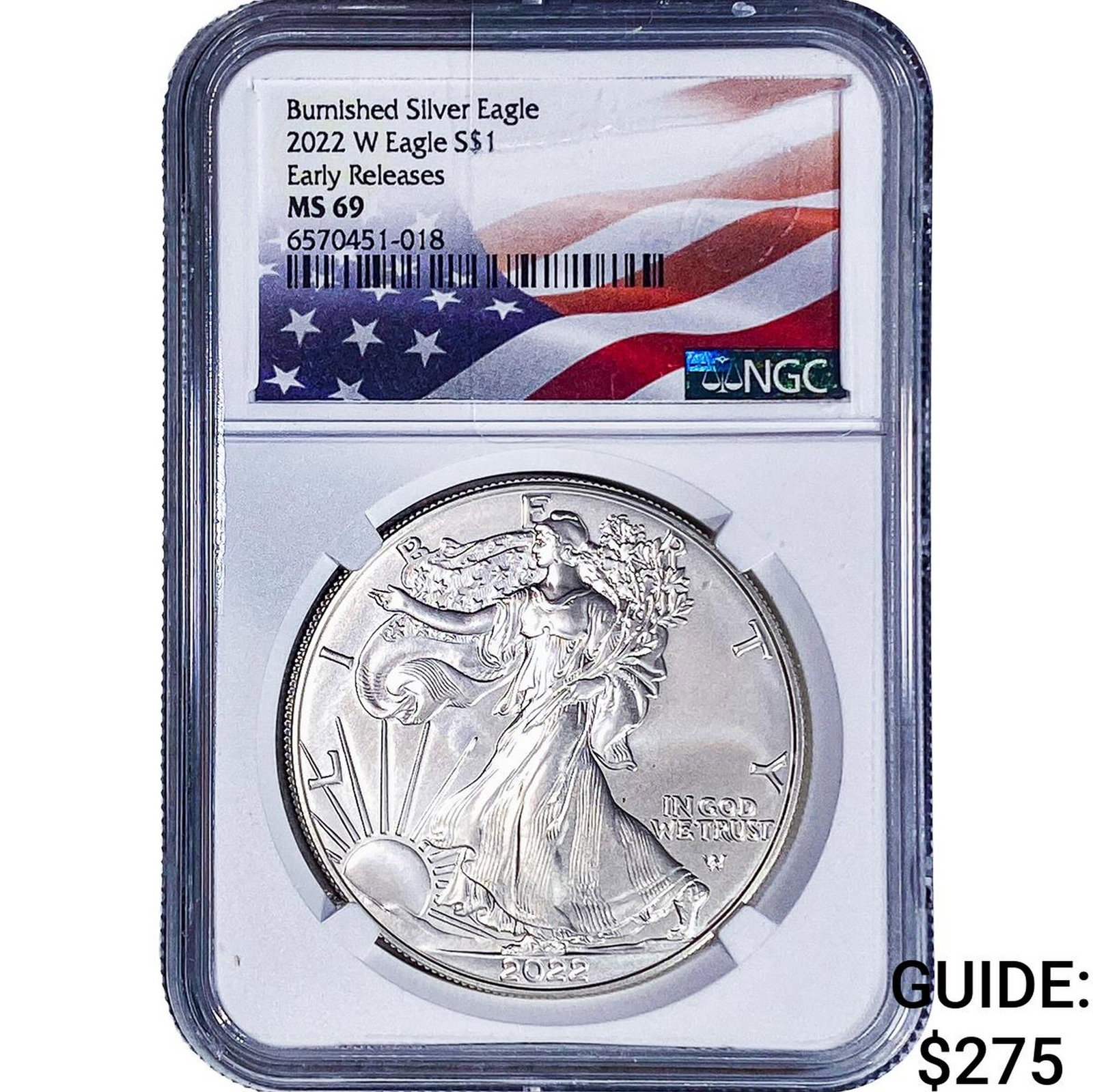 2022-W Silver Eagle NGC MS69: 2022-W Silver Eagle NGC MS69