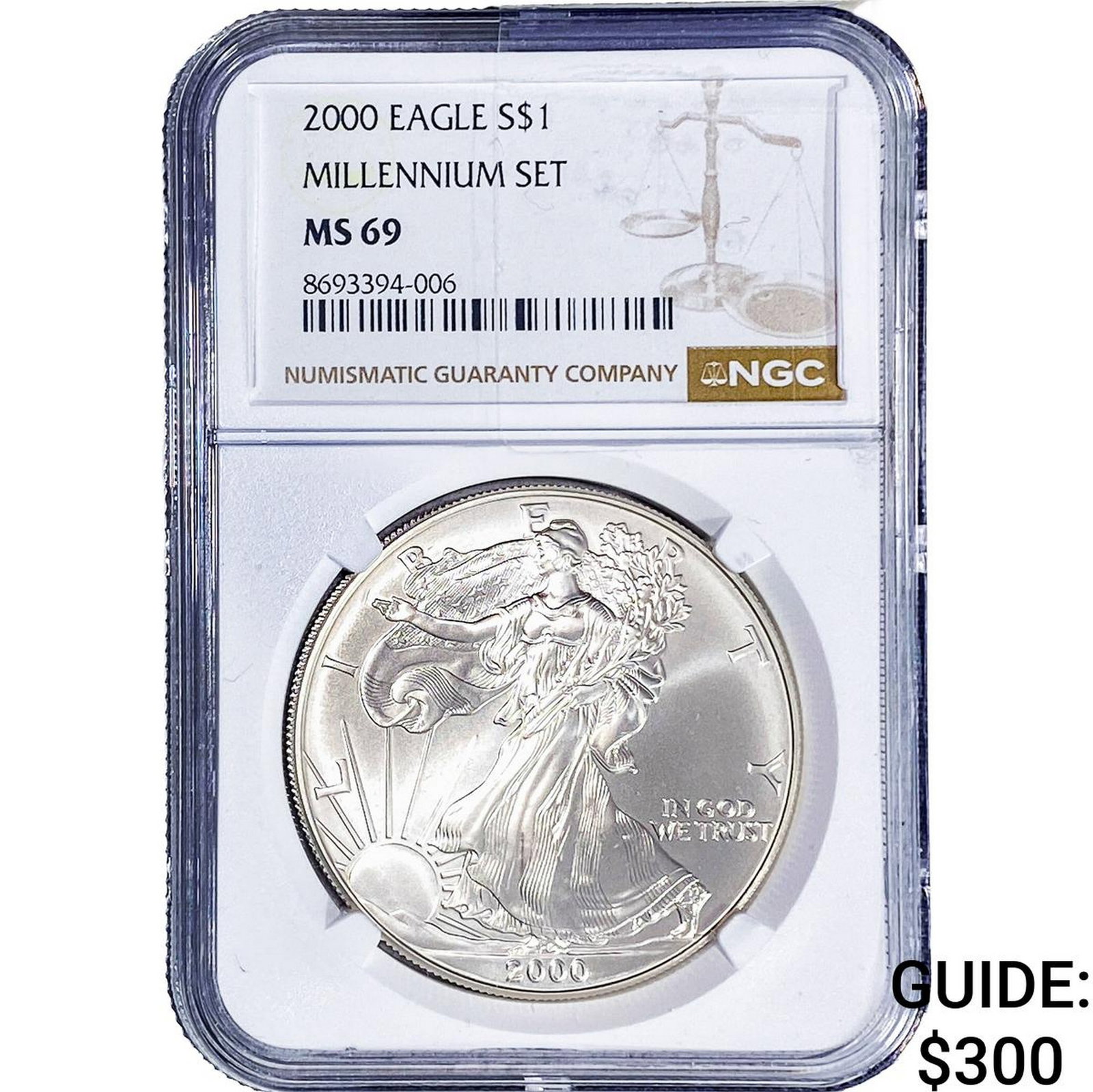 2000 Silver Eagle NGC MS69 Millennium Set (1 of 2)