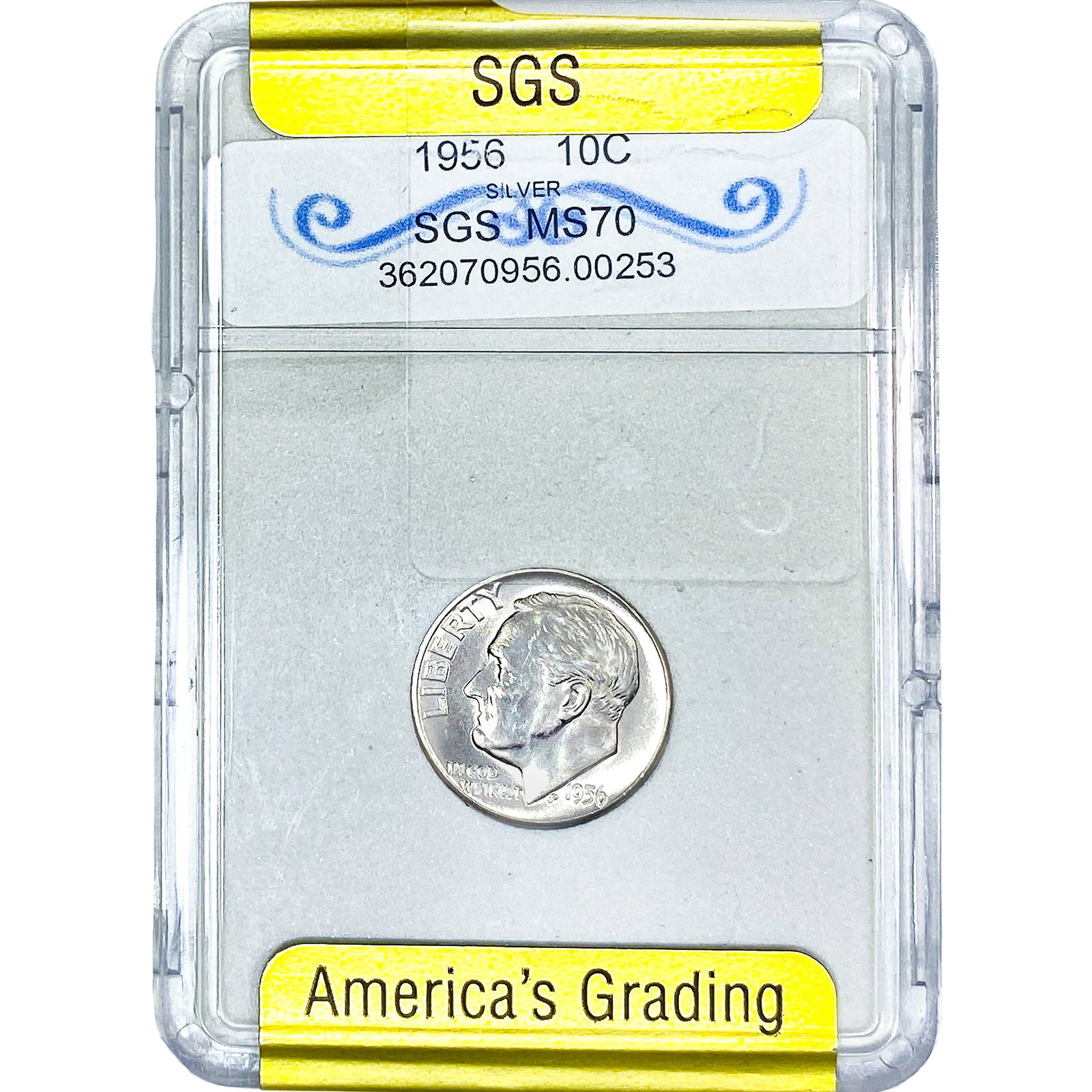 1956 Roosevelt Dime SGS MS70 (1 of 2)