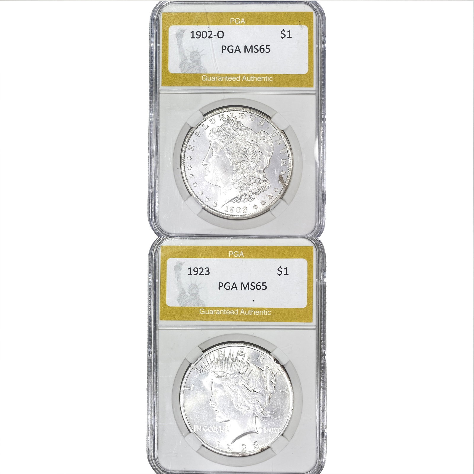 [2 Coins] 1902-1923 Peace & Morgan $1: [2 Coins] 1902-1923 Peace & Morgan $1