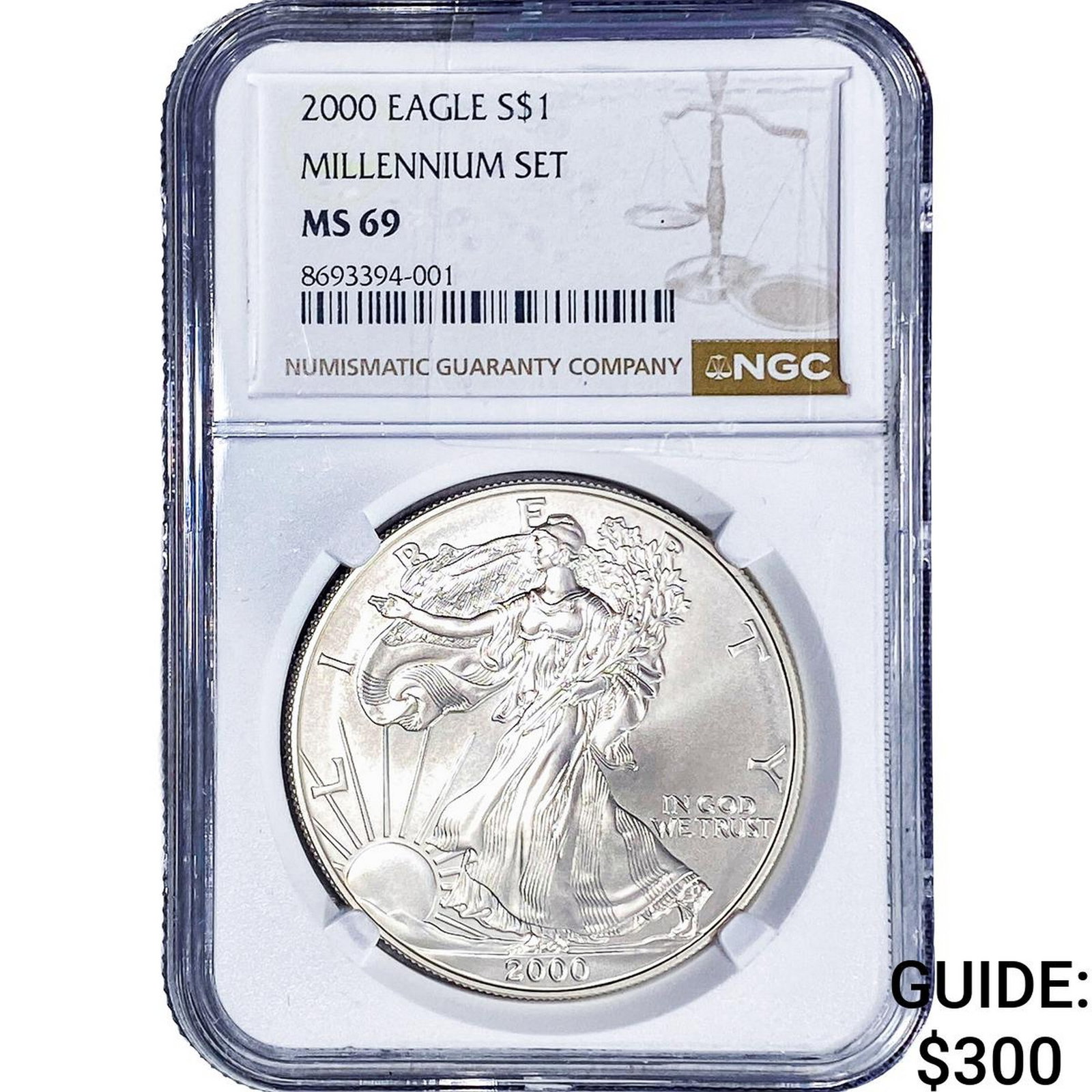 2000 Silver Eagle NGC MS69 Millenium Set