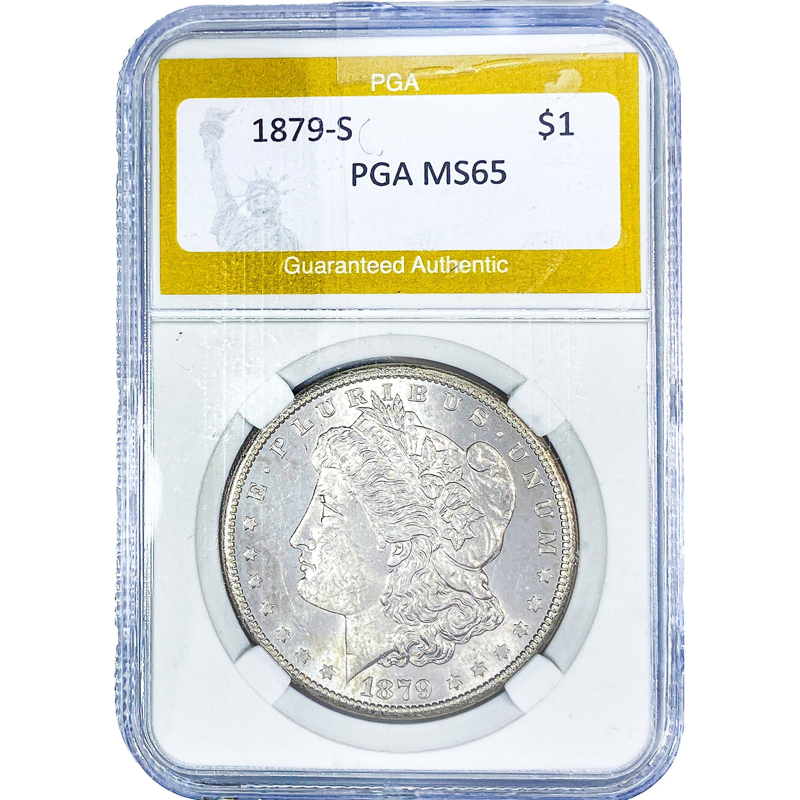 1879-S Morgan Silver Dollar PGA MS65: 1879-S Morgan Silver Dollar PGA MS65