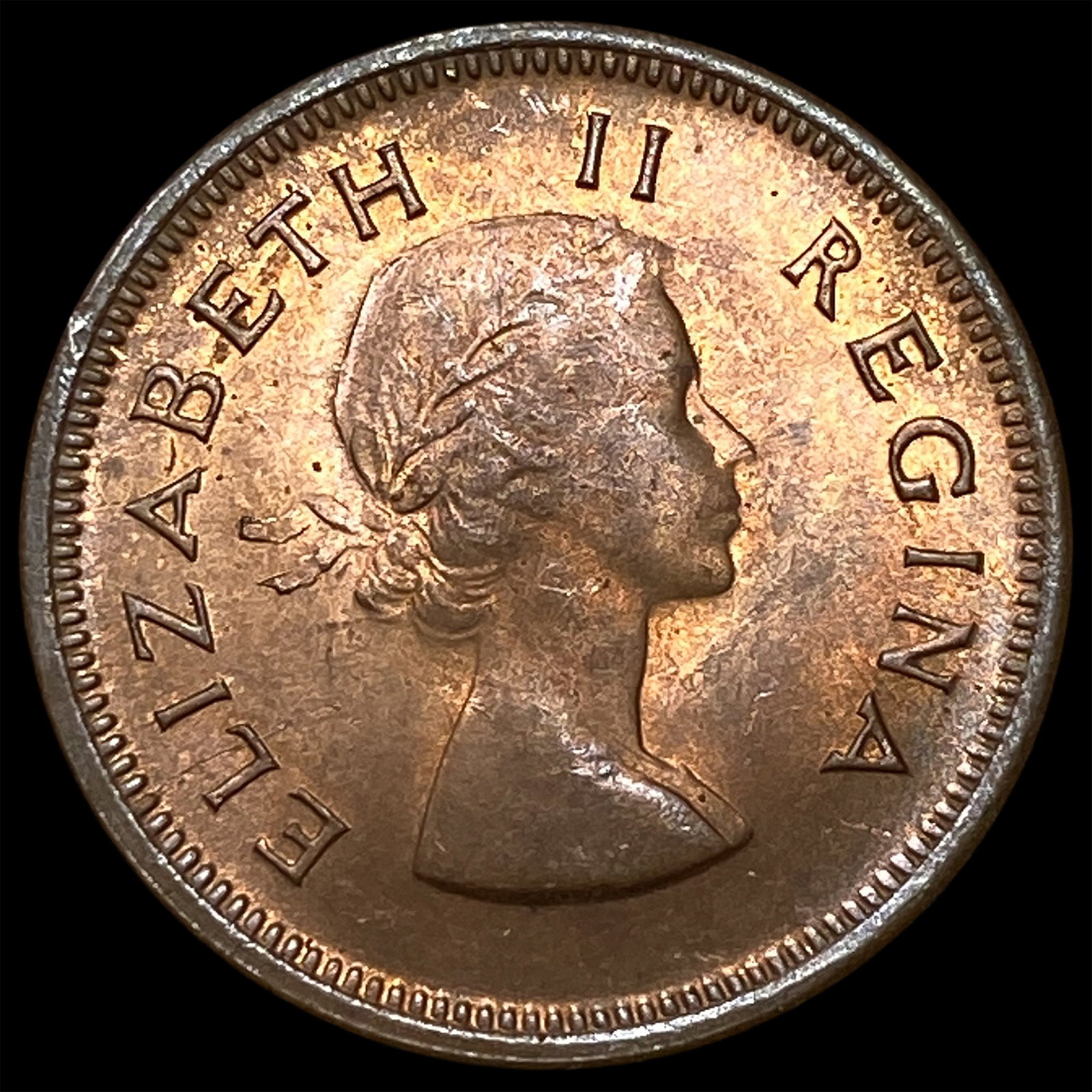 1960 South Africa Bronze 1 Farthing: 1960 South Africa Bronze 1 Farthing