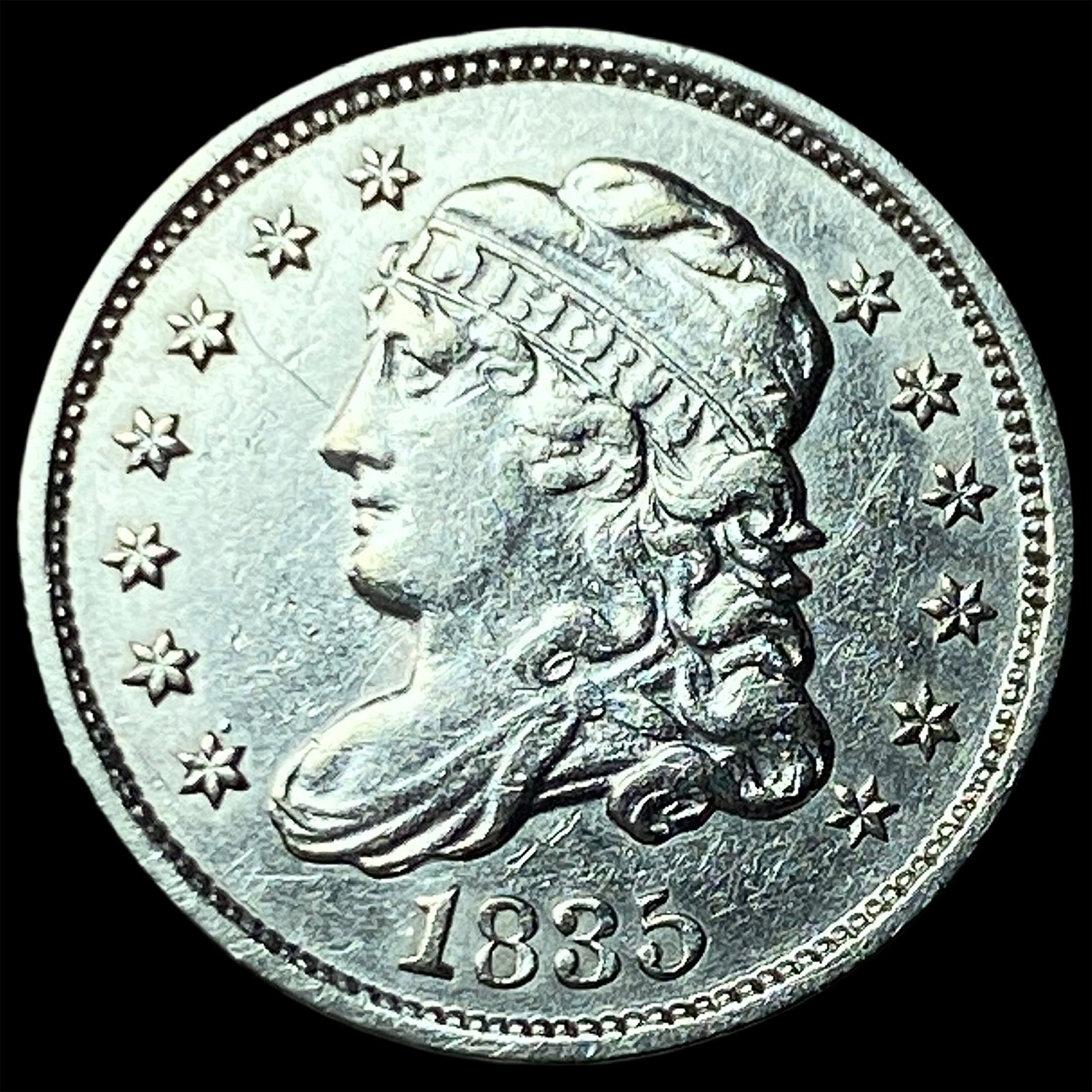 1835 Capped Bust Half Dime CLOSELY UNCIRCULATED: 1835 Capped Bust Half Dime CLOSELY UNCIRCULATED