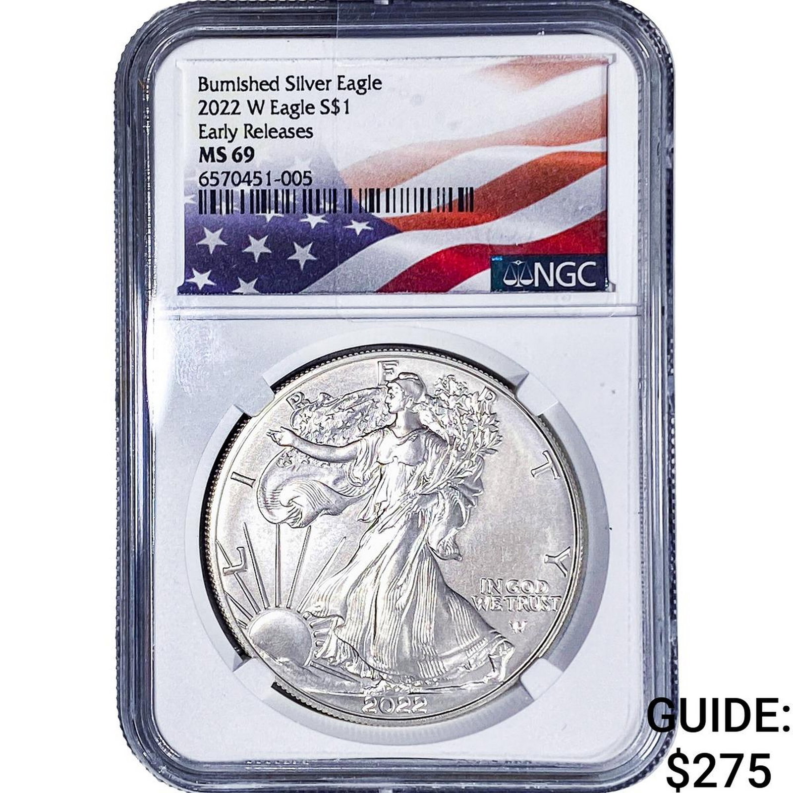 2022-W Silver Eagle NGC MS69: 2022-W Silver Eagle NGC MS69