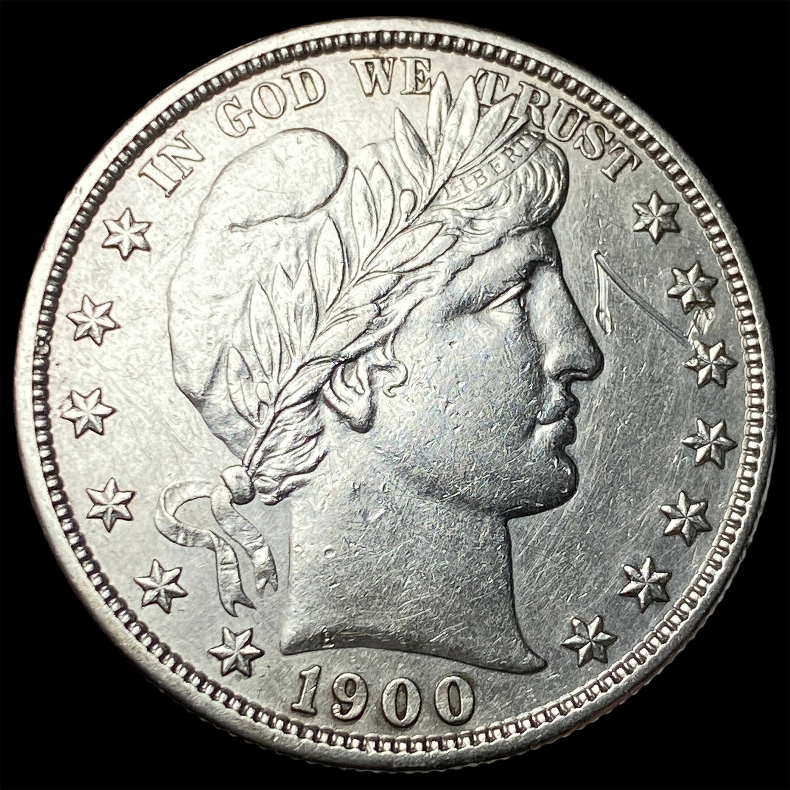 1900-S Silver Barber Half Dollar HIGH GRADE: 1900-S Silver Barber Half Dollar HIGH GRADE