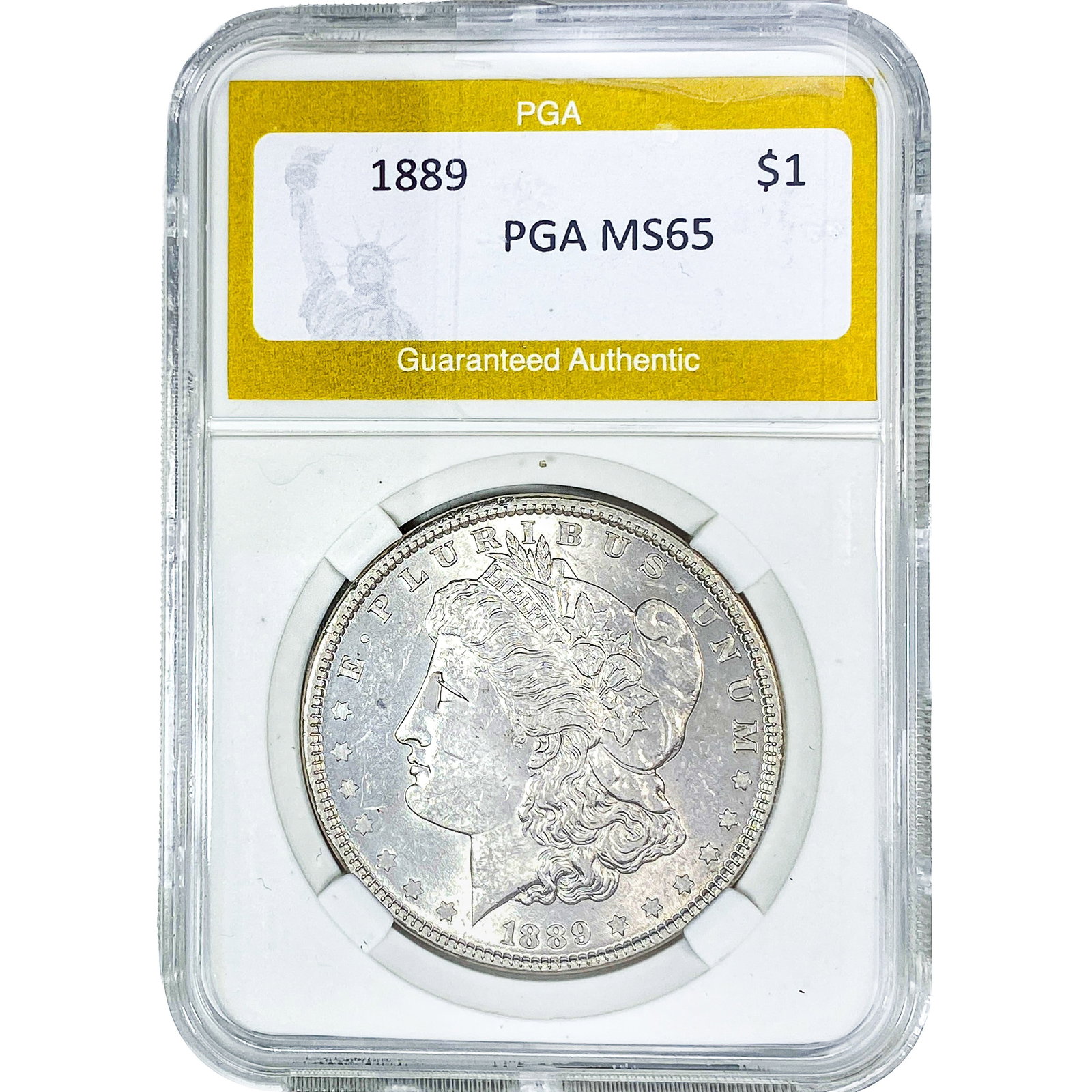 1889 Morgan Silver Dollar PGA MS65: 1889 Morgan Silver Dollar PGA MS65