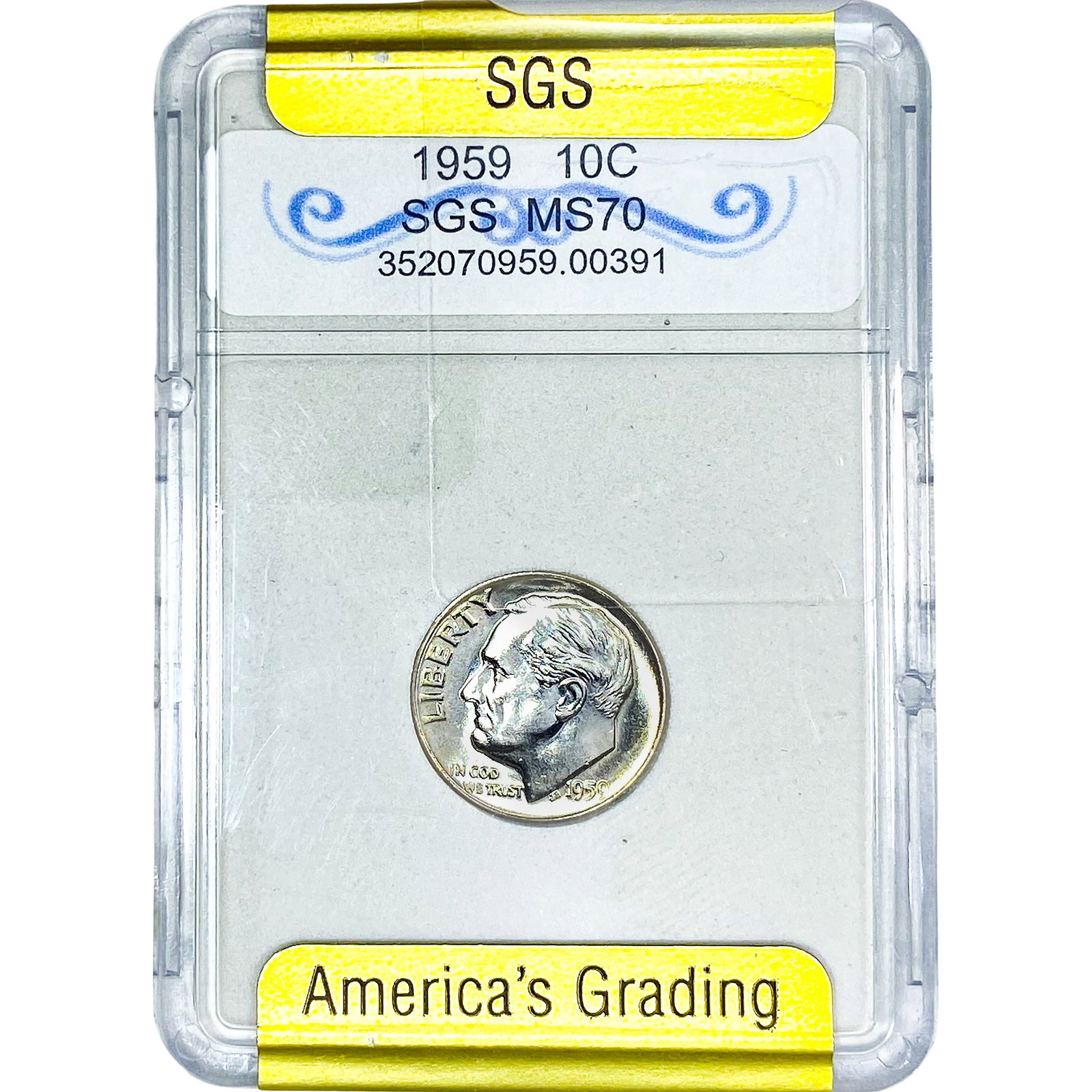 1959 Roosevelt Dime SGS MS70 (1 of 2)
