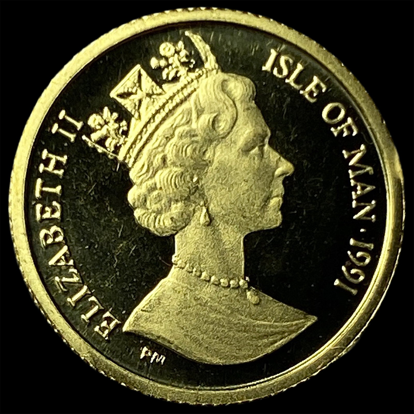 1991 Isle of Man 1/25oz Gold 1 Crown CHOICE PROOF: 1991 Isle of Man 1/25oz Gold 1 Crown CHOICE PROOF