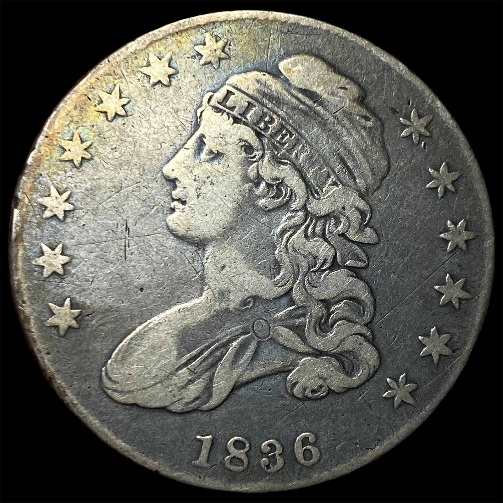 1836 Capped Bust Half Dollar LIGHTLY CIRCULATED: 1836 Capped Bust Half Dollar LIGHTLY CIRCULATED