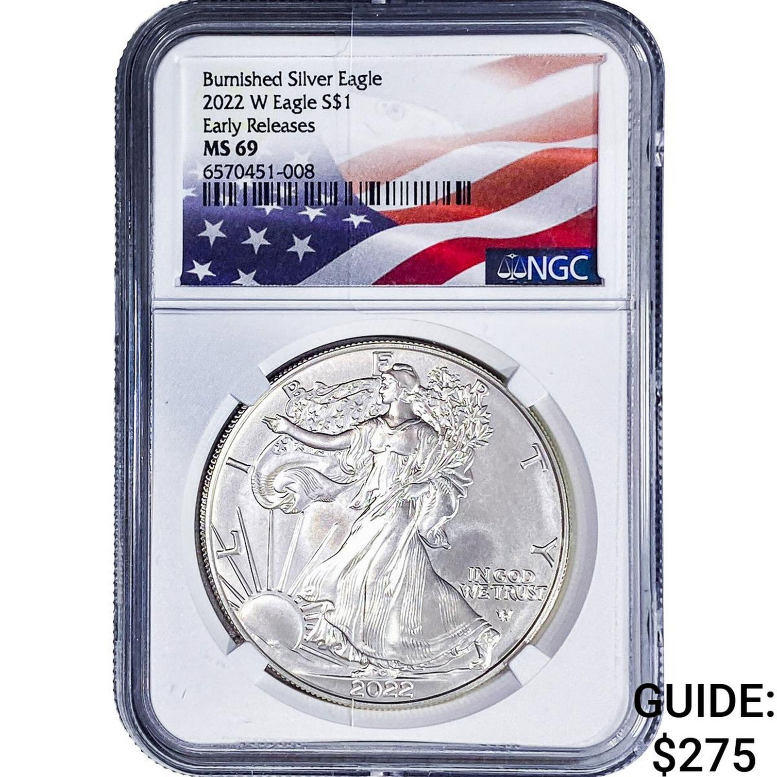2022-W Silver Eagle NGC MS69: 2022-W Silver Eagle NGC MS69
