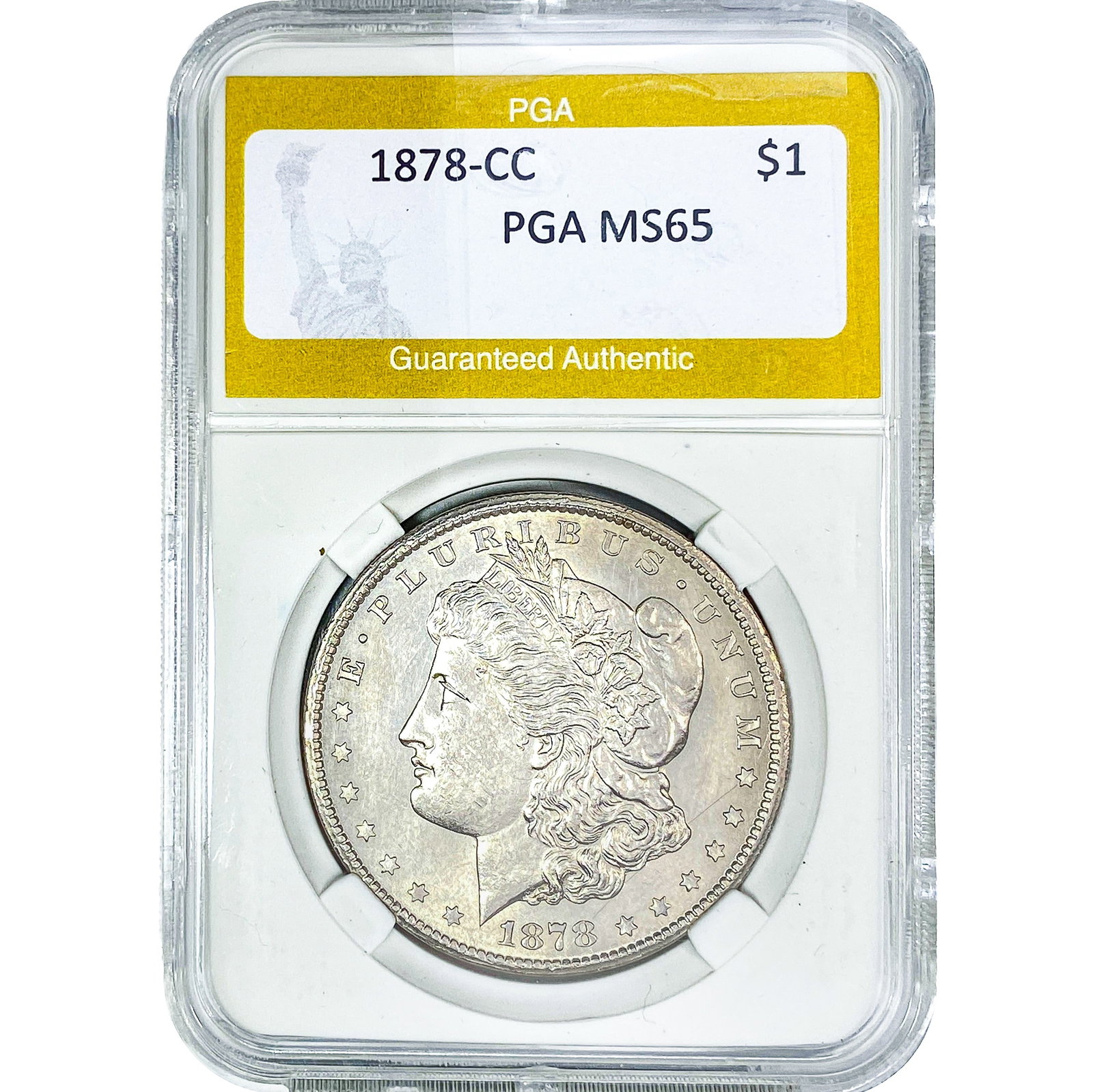 1878-CC Morgan Silver Dollar PGA MS65: 1878-CC Morgan Silver Dollar PGA MS65