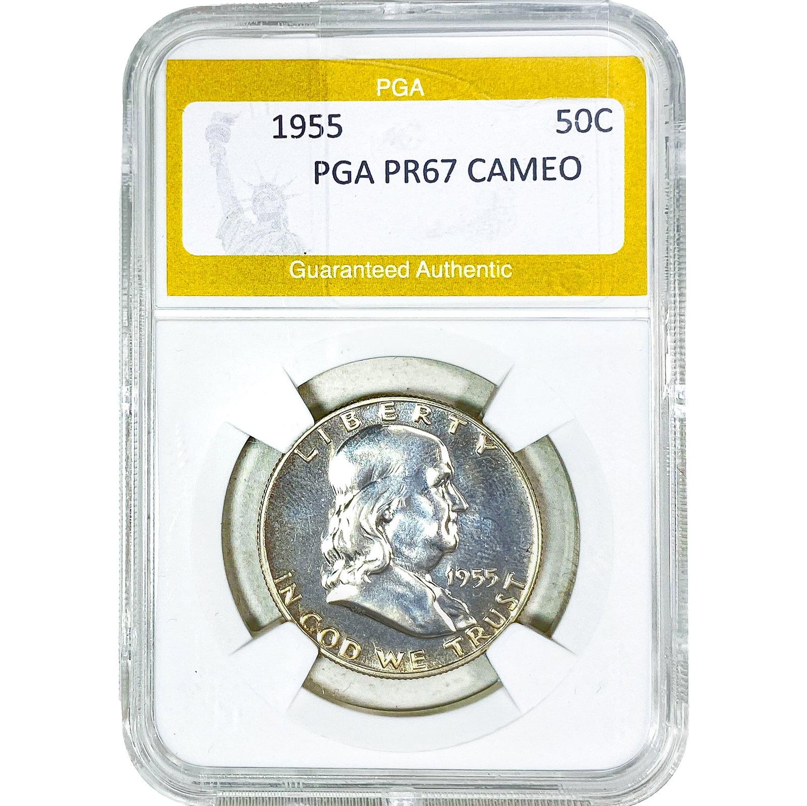1955 Franklin Half Dollar PGA PR67 Cameo: 1955 Franklin Half Dollar PGA PR67 Cameo